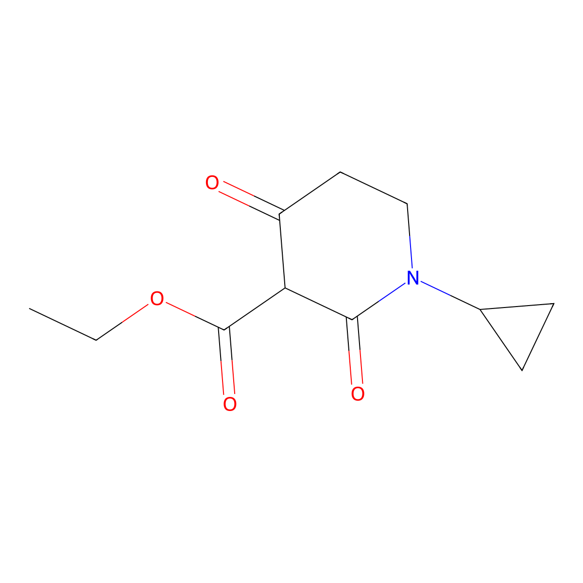 Ethyl 1-Cyclopropyl-2,4-dioxopiperidine-3-carboxylate molecular structure, CAS 1453423-57-8