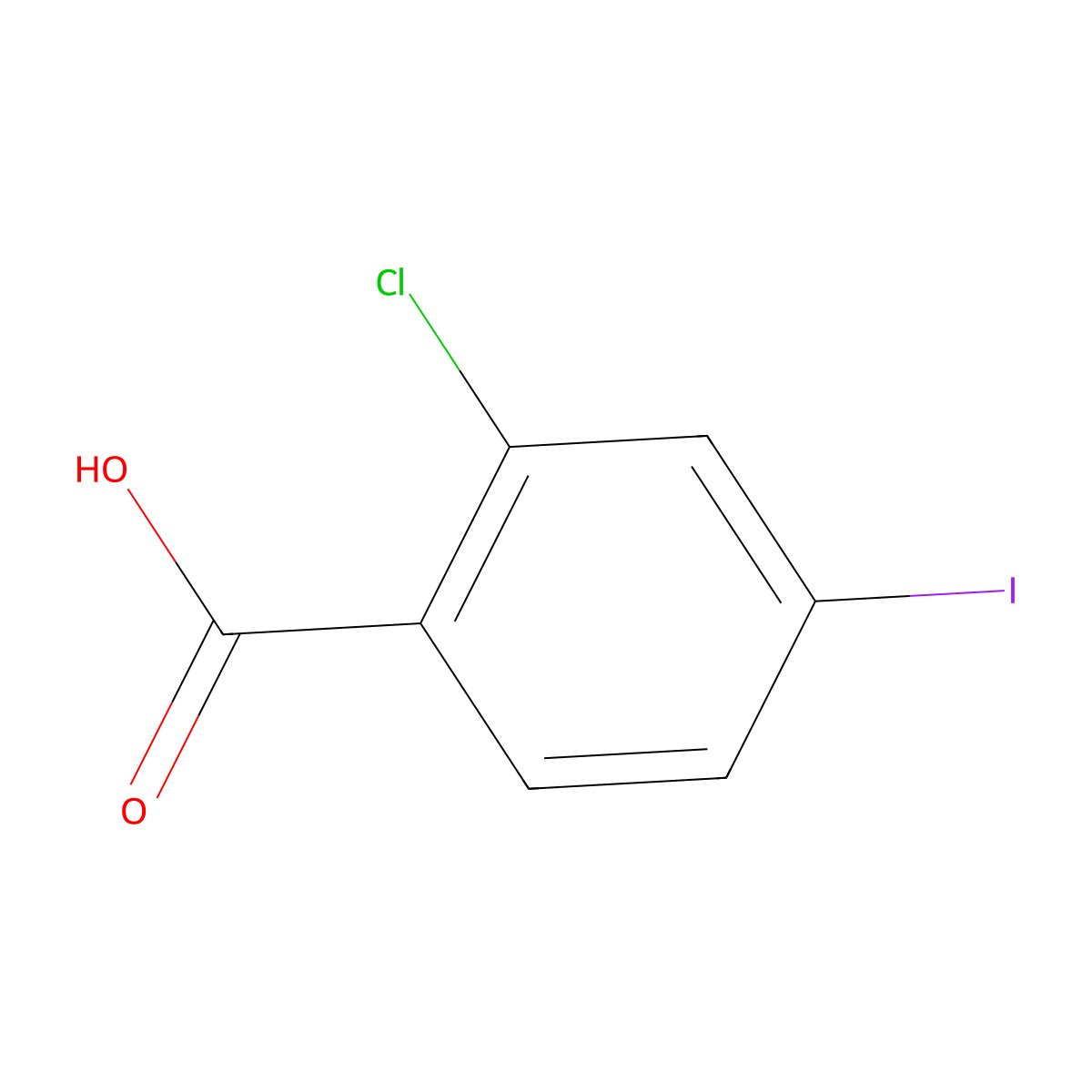 2-Chloro-4-iodobenzoic Acid molecular structure, CAS 145343-76-6
