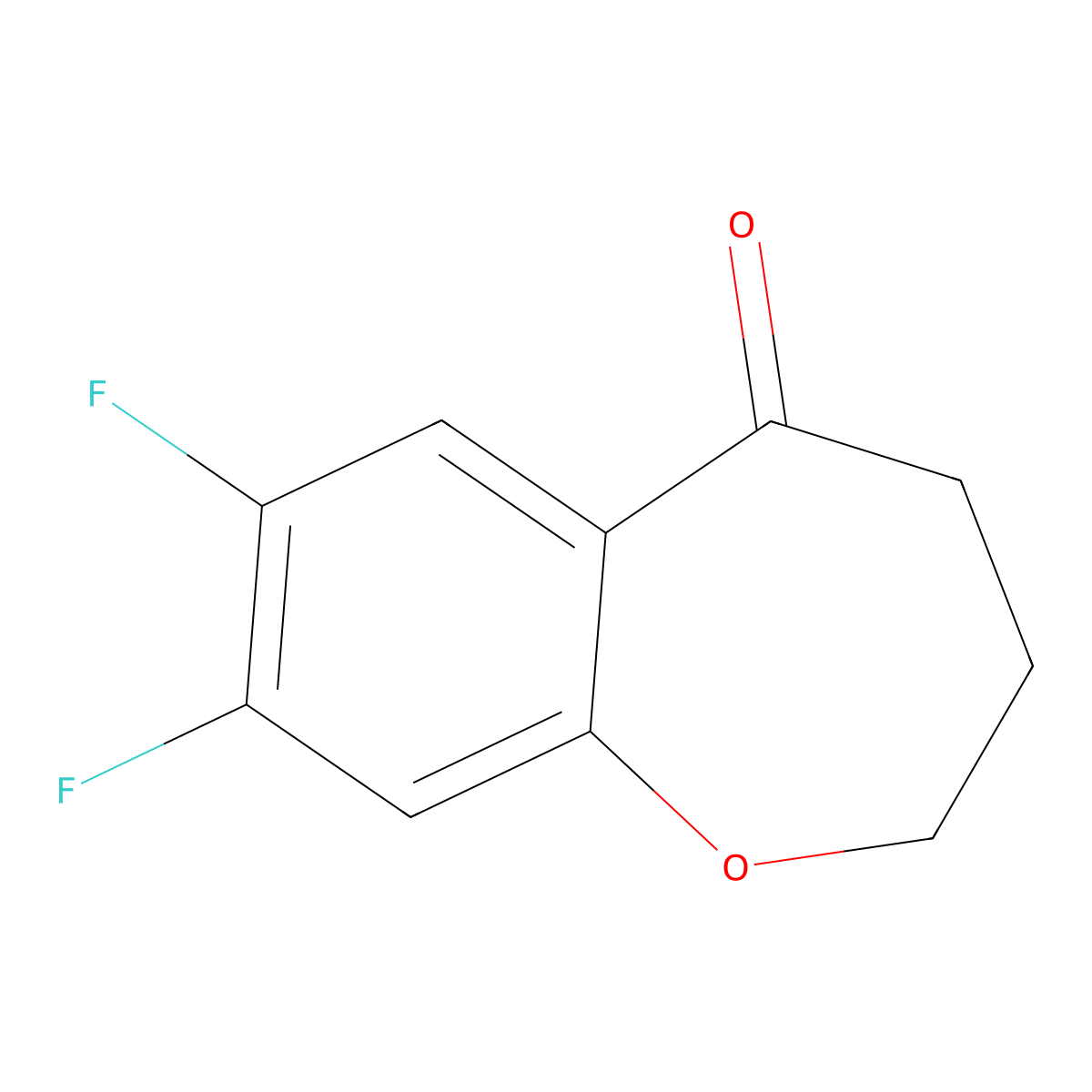 7,8-Difluoro-3,4-dihydrobenzo[b]oxepin-5(2H)-one molecular structure, CAS 145348-29-4