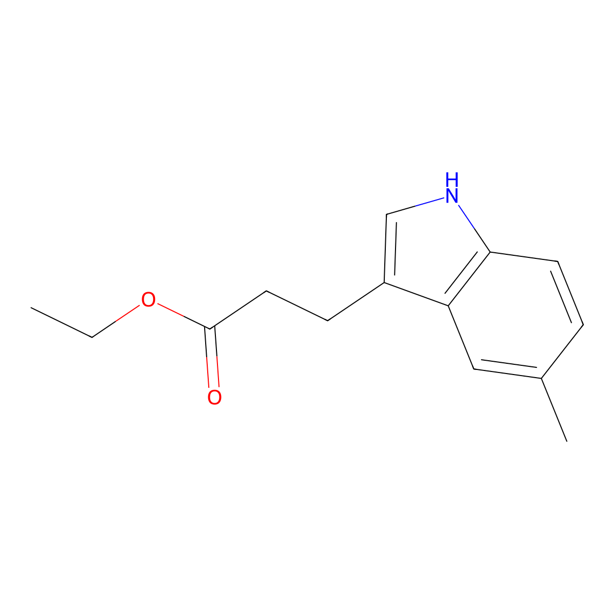 Ethyl 3-(5-Methyl-3-indolyl)propanoate molecular structure, CAS 1453484-16-6