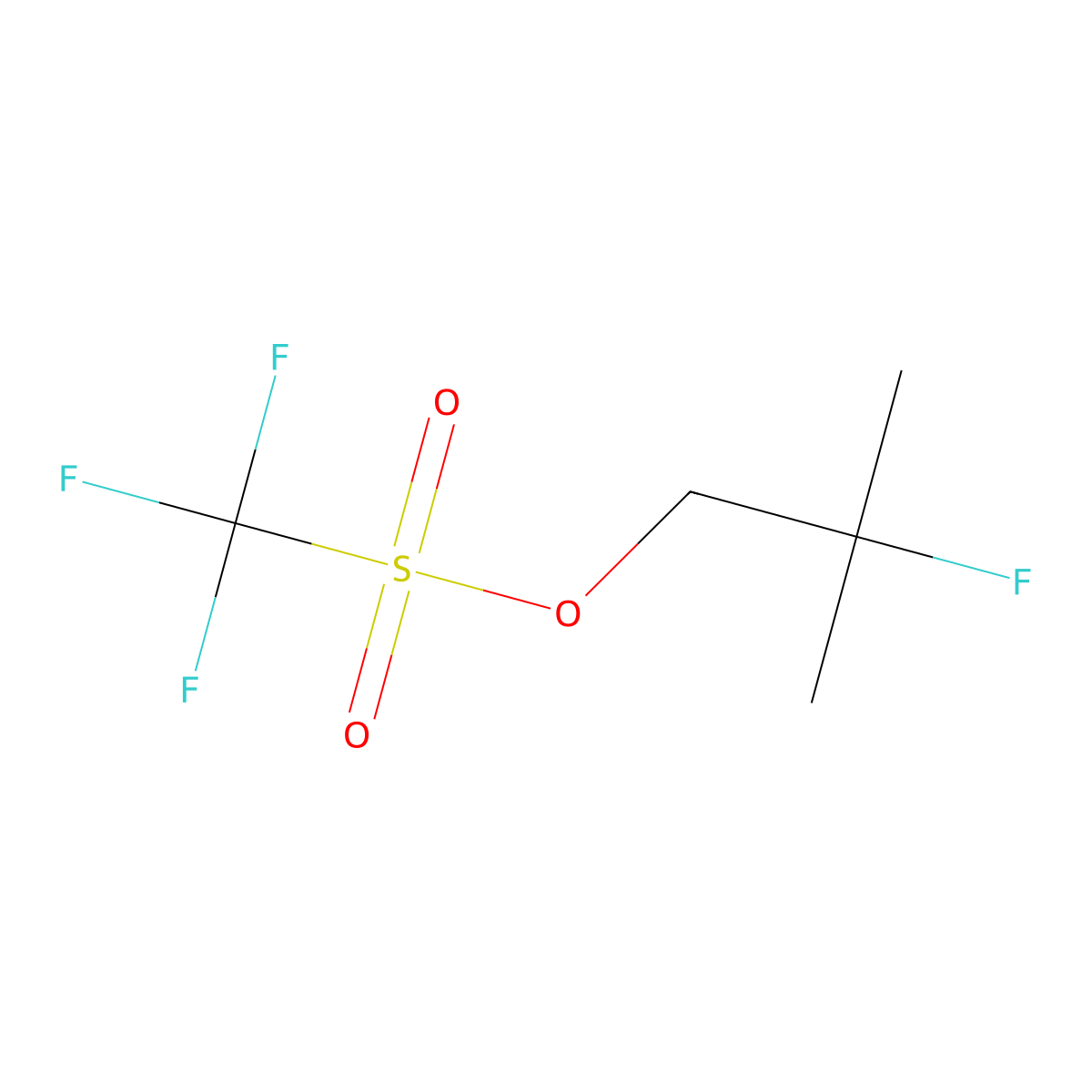 2-Fluoro-2-methylpropyl trifluoromethanesulfonate molecular structure, CAS 145349-17-3