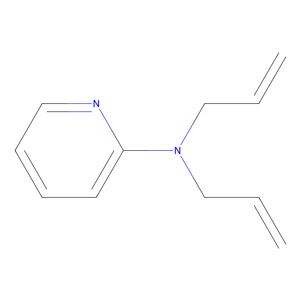 N,N-bis(prop-2-en-1-yl)pyridin-2-amine molecular structure, CAS 145349-22-0