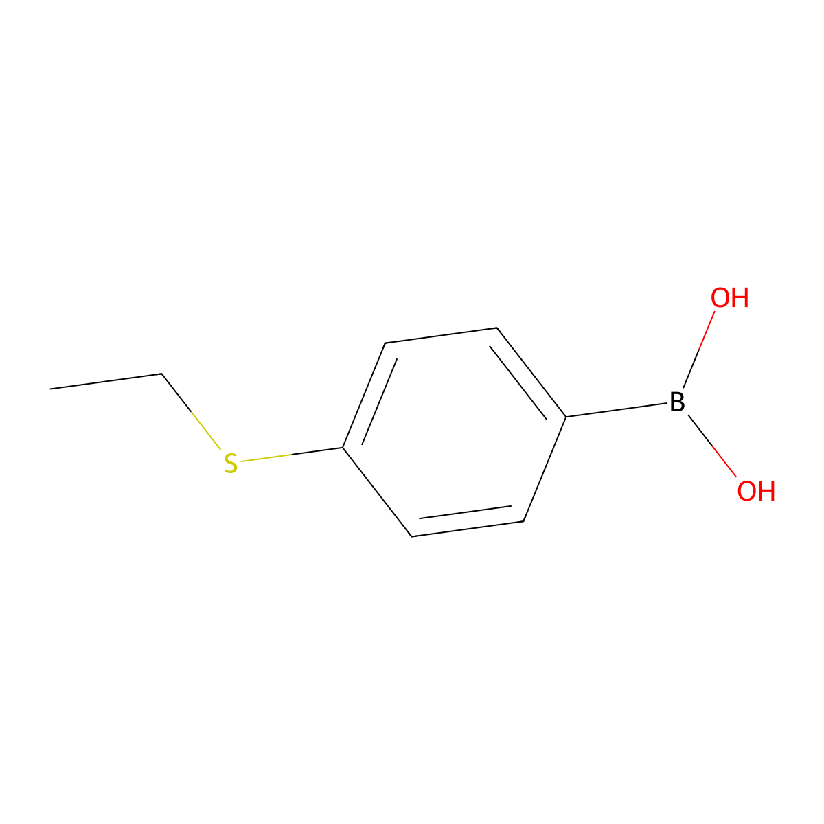 4-Ethylthiophenylboronic acid molecular structure, CAS 145349-76-4