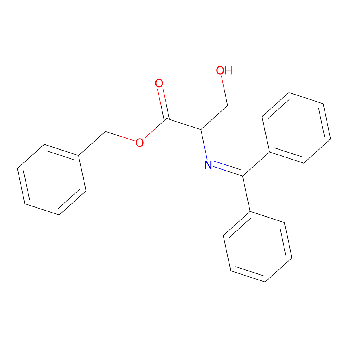 Benzyl N-(Diphenylmethylene)-L-serinate molecular structure, CAS 145362-72-7