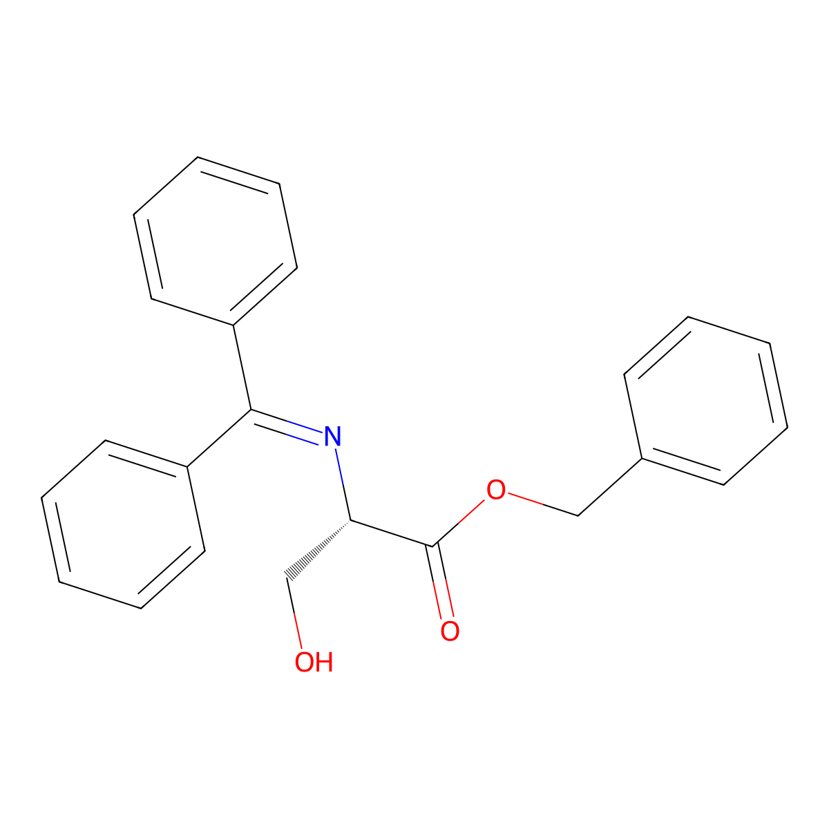 Benzyl N-(Diphenylmethylene)-L-serinate molecular structure, CAS 145362-72-7