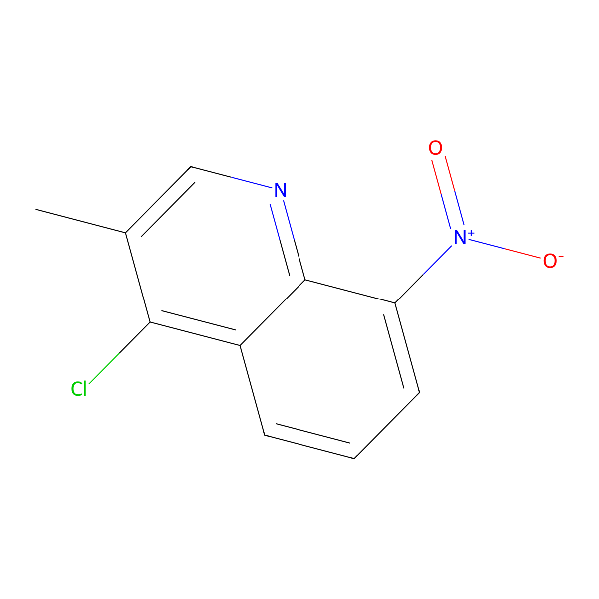 4-Chloro-3-methyl-8-nitroquinoline molecular structure, CAS 145363-64-0