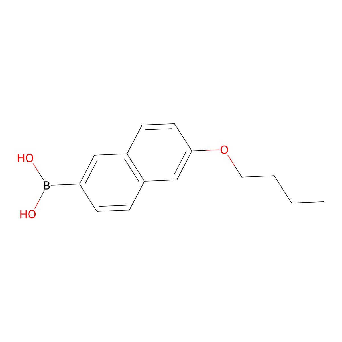 6-Butoxynaphthalene-2-boronic acid molecular structure, CAS 145369-28-4