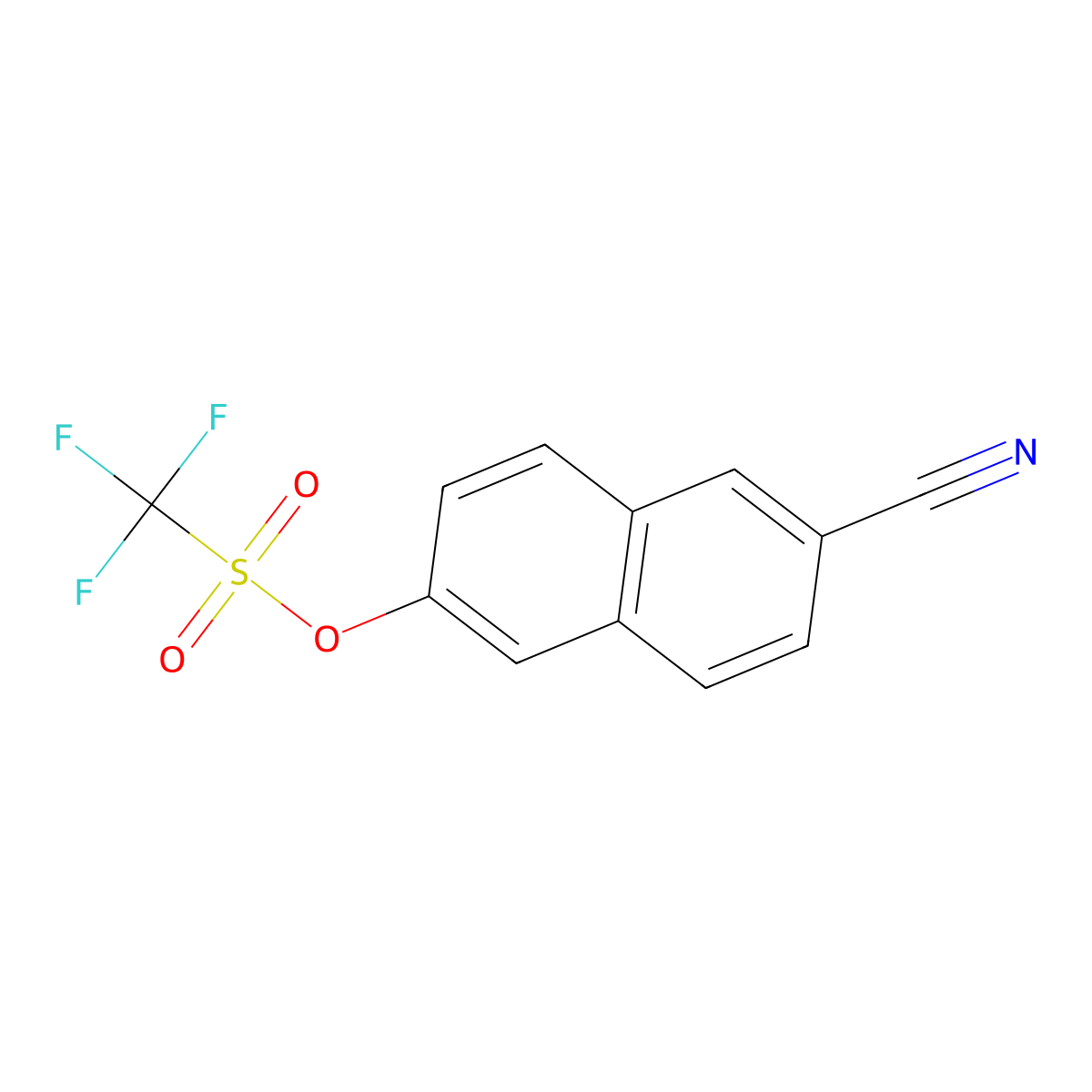 6-Cyano-2-naphthyl trifluoromethanesulfonate molecular structure, CAS 145369-29-5