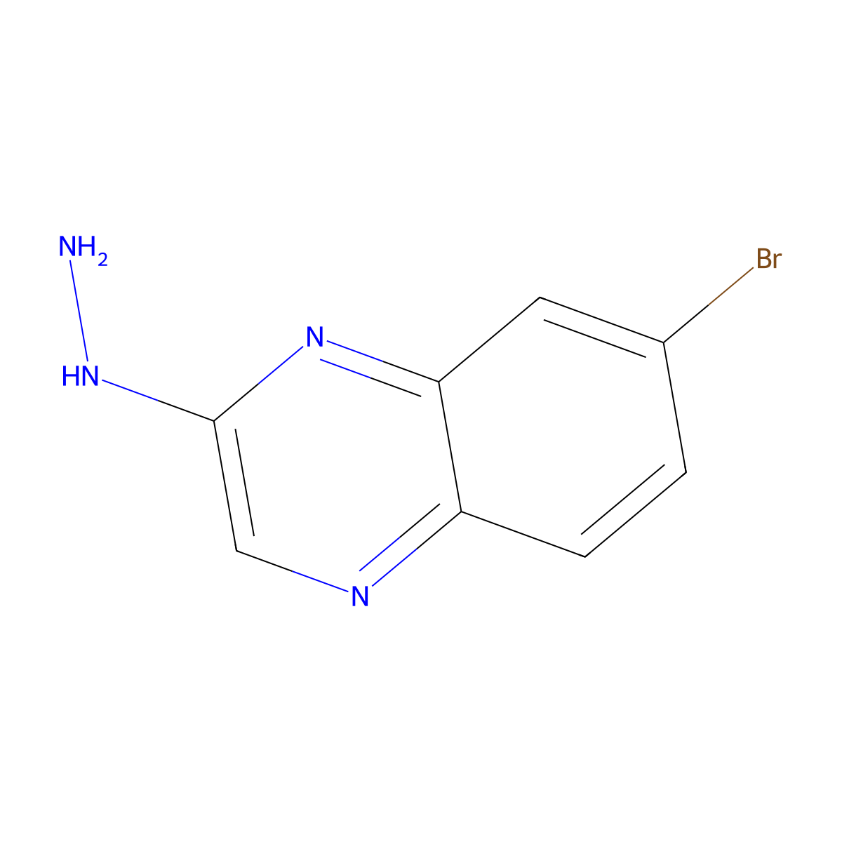 7-Bromo-2-hydrazinylquinoxaline molecular structure, CAS 145369-92-2
