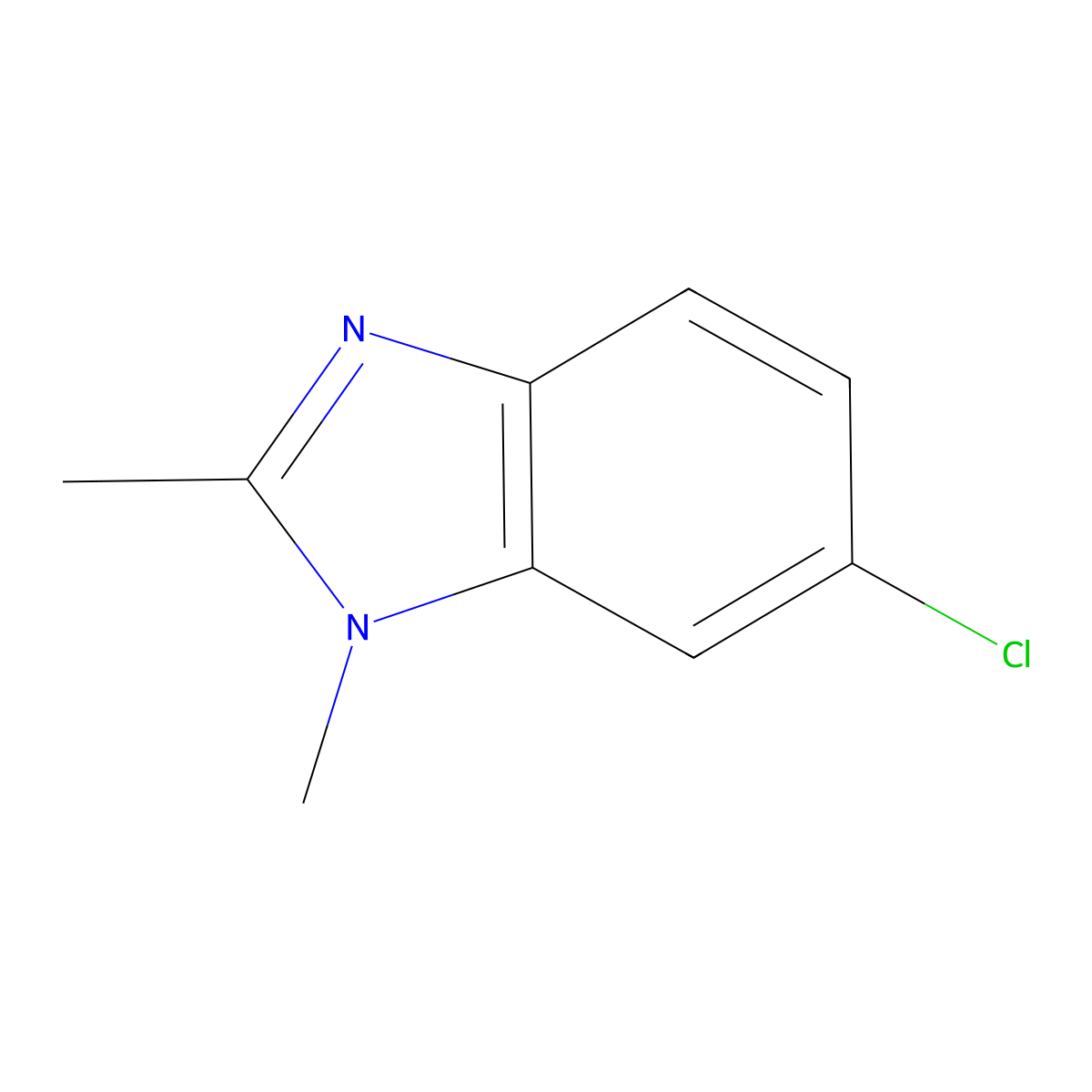 6-chloro-1,2-dimethyl-1H-benzo[d]imidazole molecular structure, CAS 14537-47-4