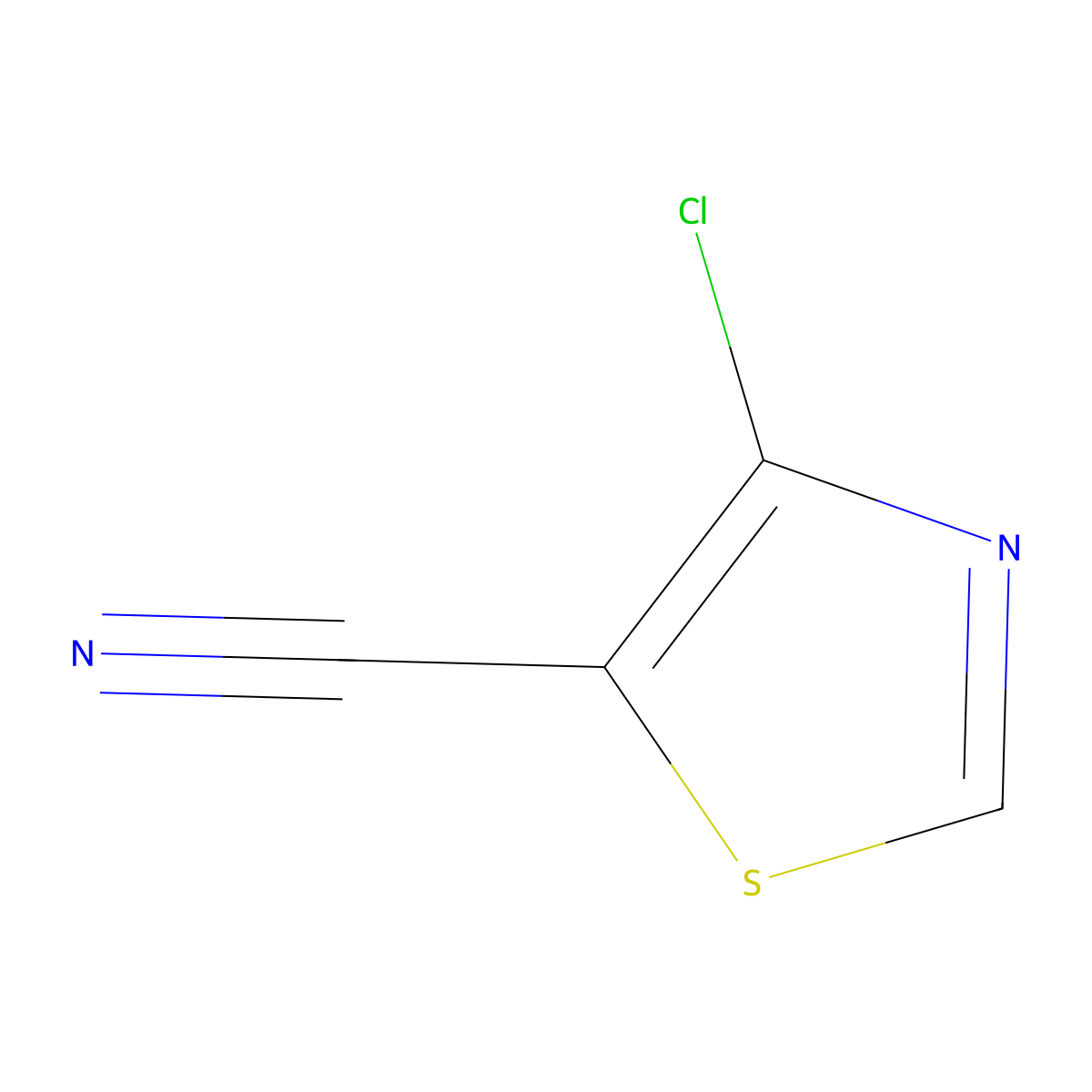 4-Chloro-1,3-thiazole-5-carbonitrile molecular structure, CAS 145383-72-8