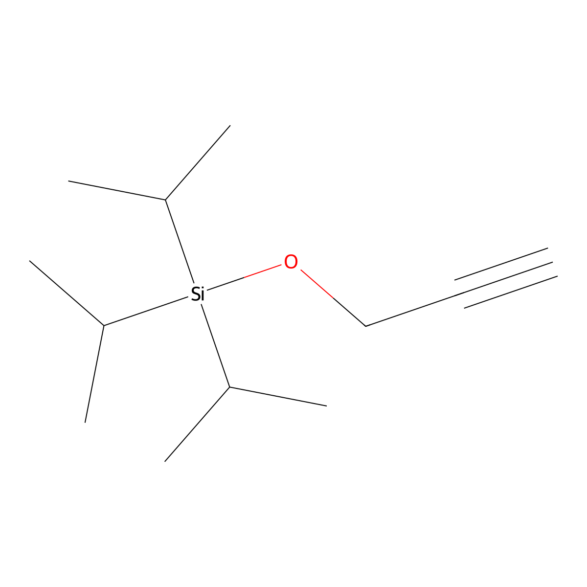Triisopropyl-prop-2-ynyloxy-silane molecular structure, CAS 145383-93-3