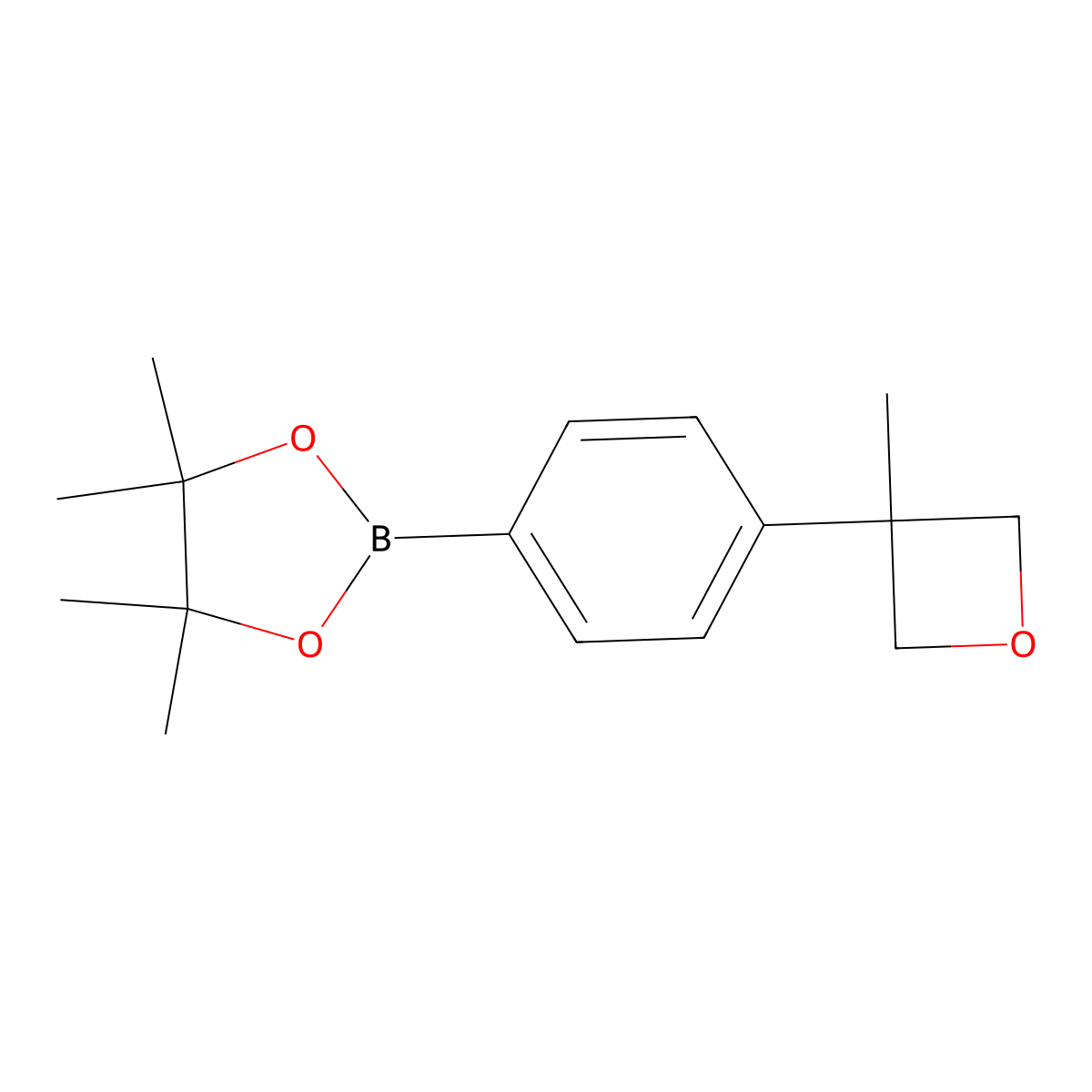 4,4,5,5-Tetramethyl-2-[4-(3-methyloxetan-3-yl)phenyl]-1,3,2-dioxaborolane molecular structure, CAS 1453860-99-5