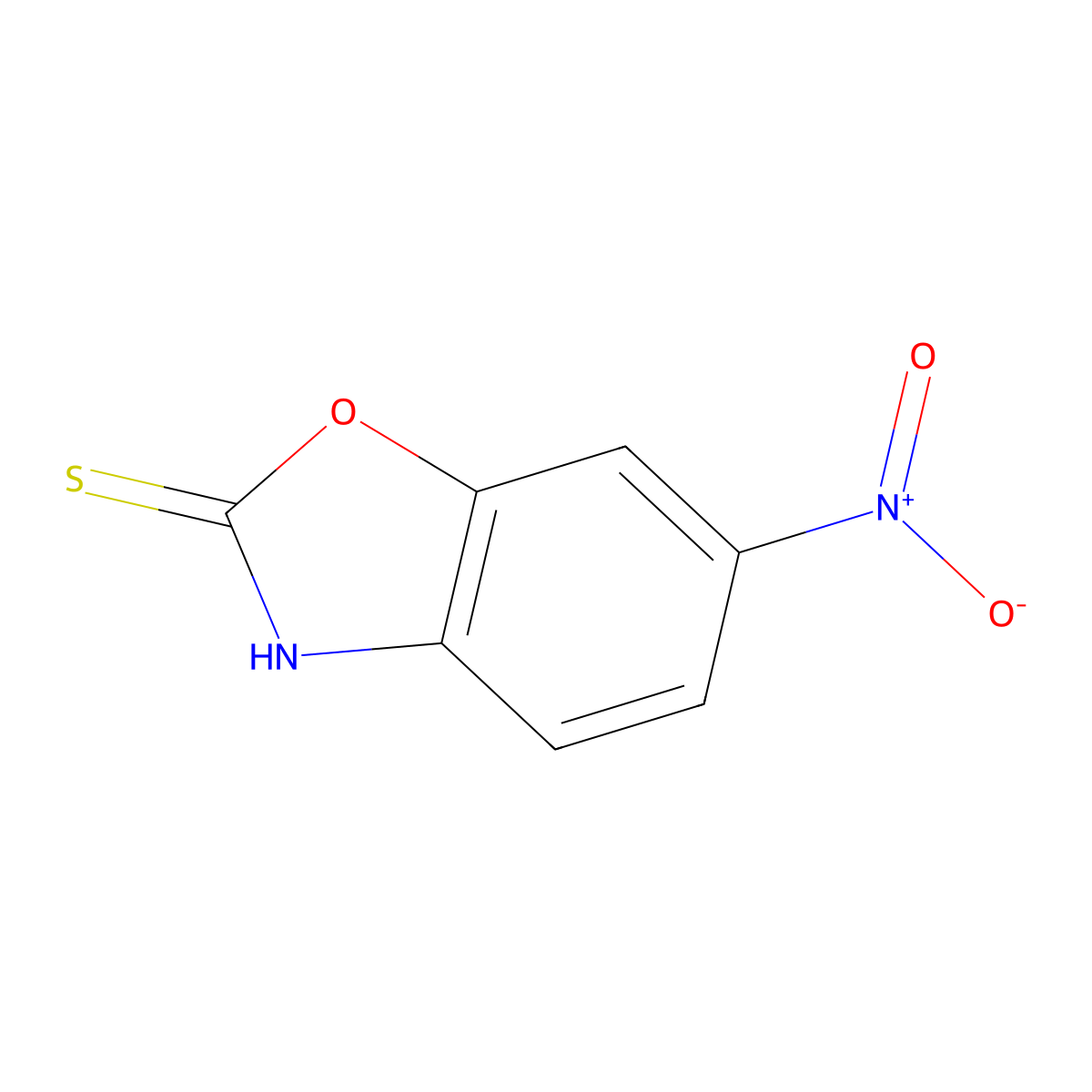 6-Nitro-benzooxazole-2-thiol molecular structure, CAS 14541-93-6