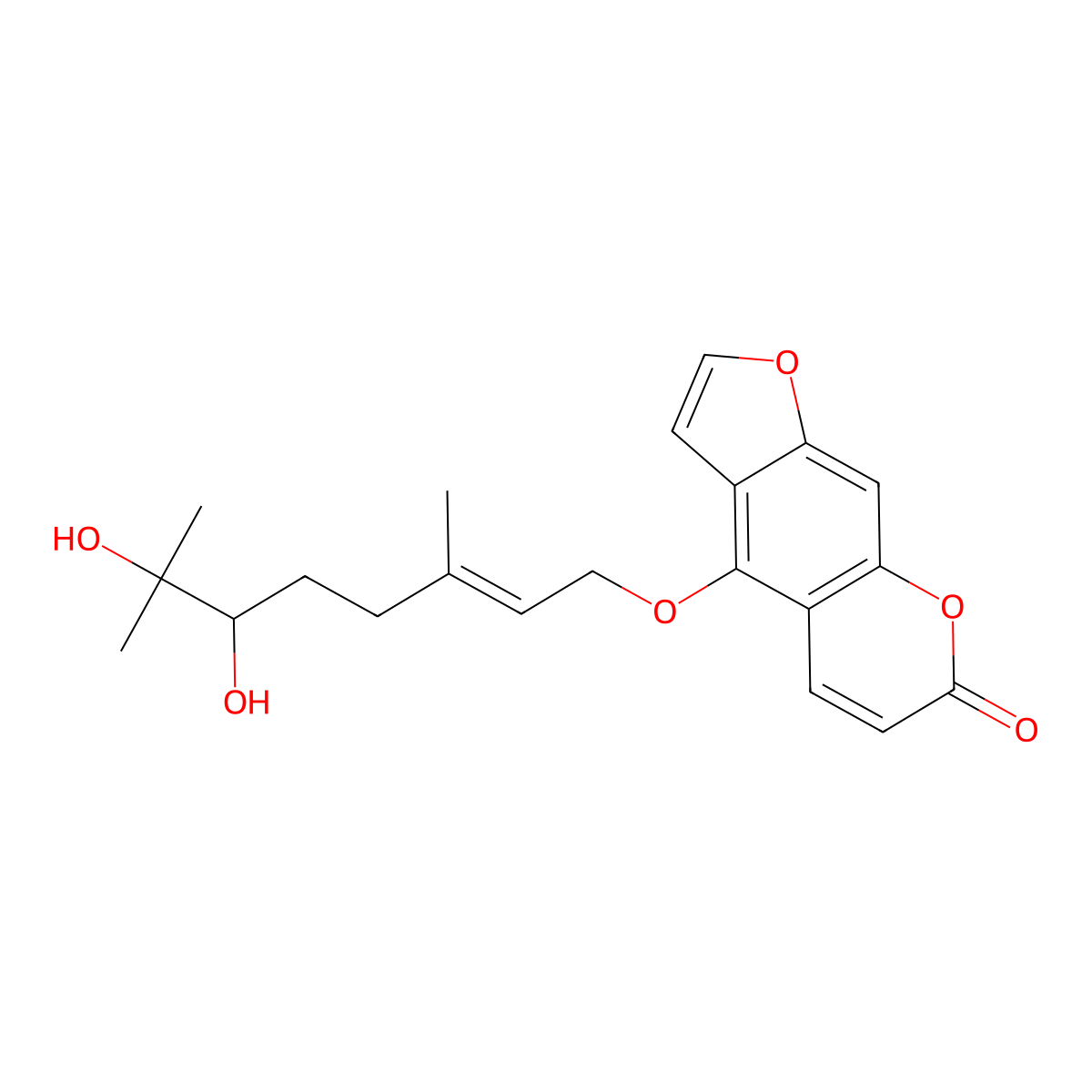 6',7'-Dihydroxybergamottin molecular structure, CAS 145414-76-2