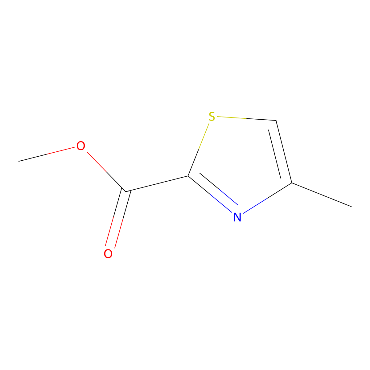 Methyl 4-methylthiazole-2-carboxylate molecular structure, CAS 14542-15-5