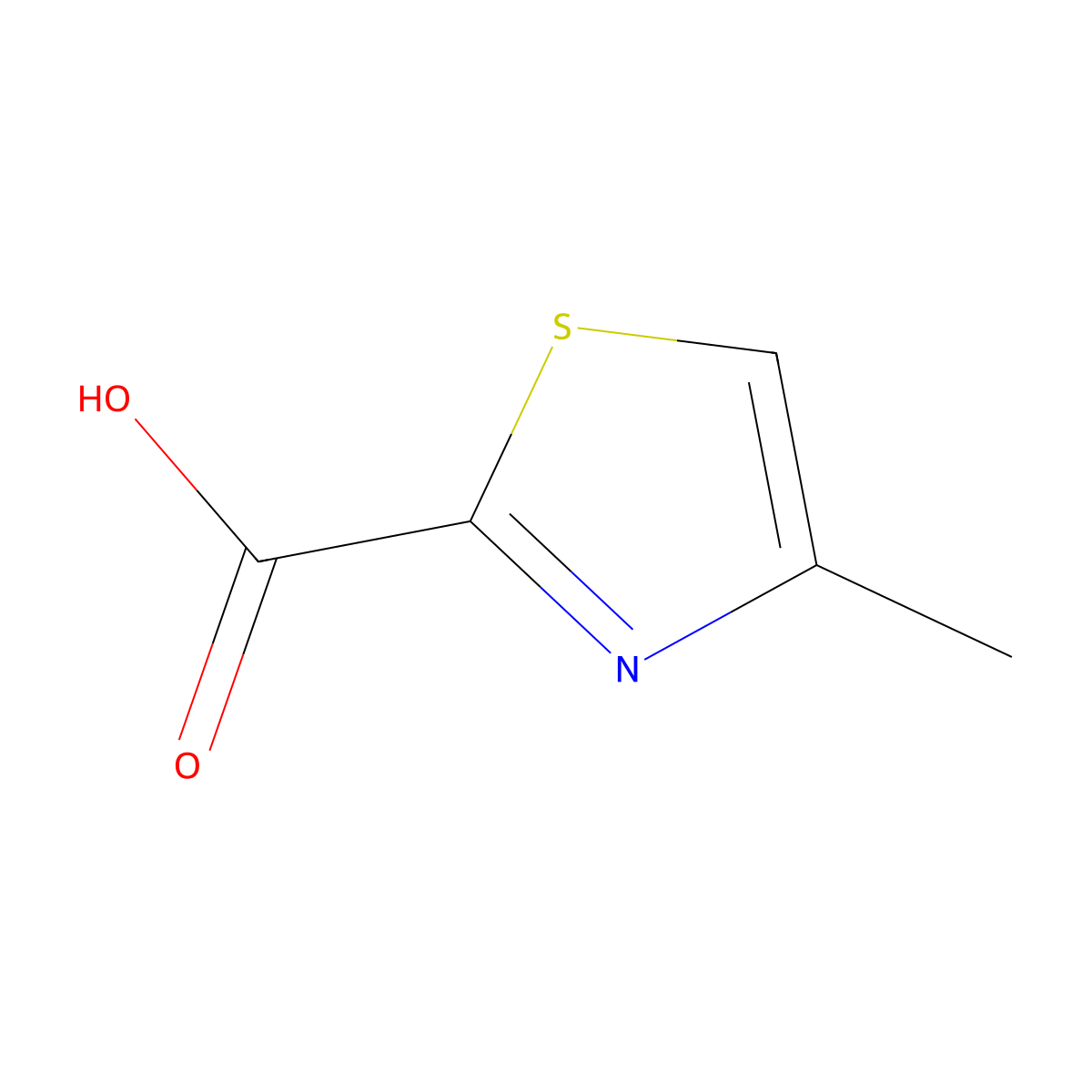 4-Methyl-1,3-thiazole-2-carboxylic acid molecular structure, CAS 14542-16-6