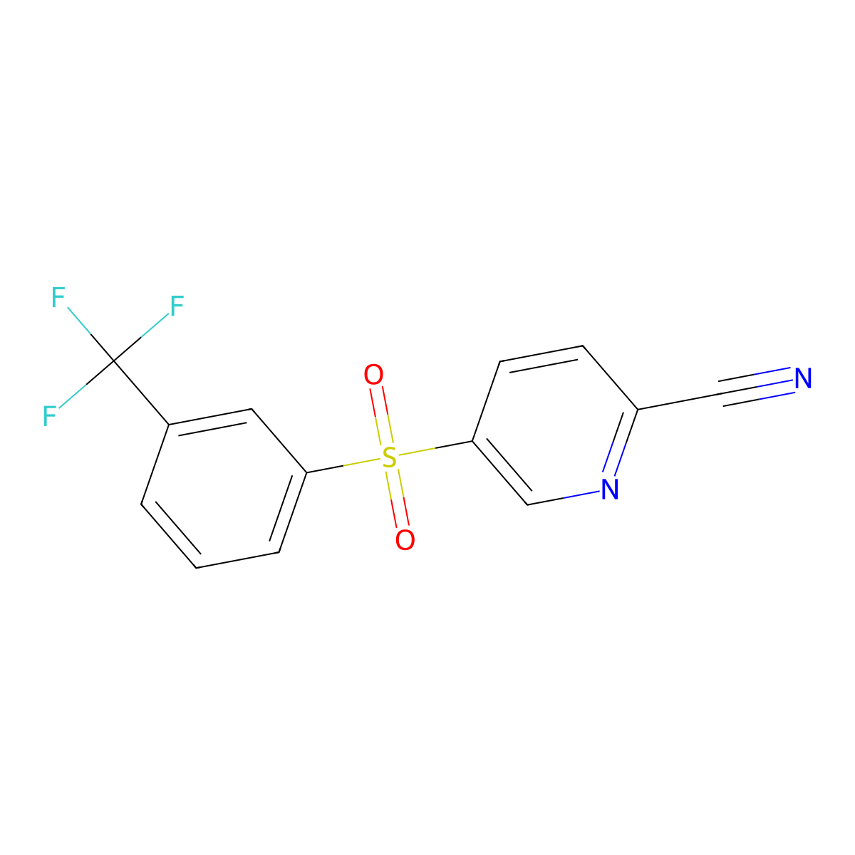 5-((3-(Trifluoromethyl)phenyl)sulfonyl)picolinonitrile molecular structure, CAS 1454252-67-5