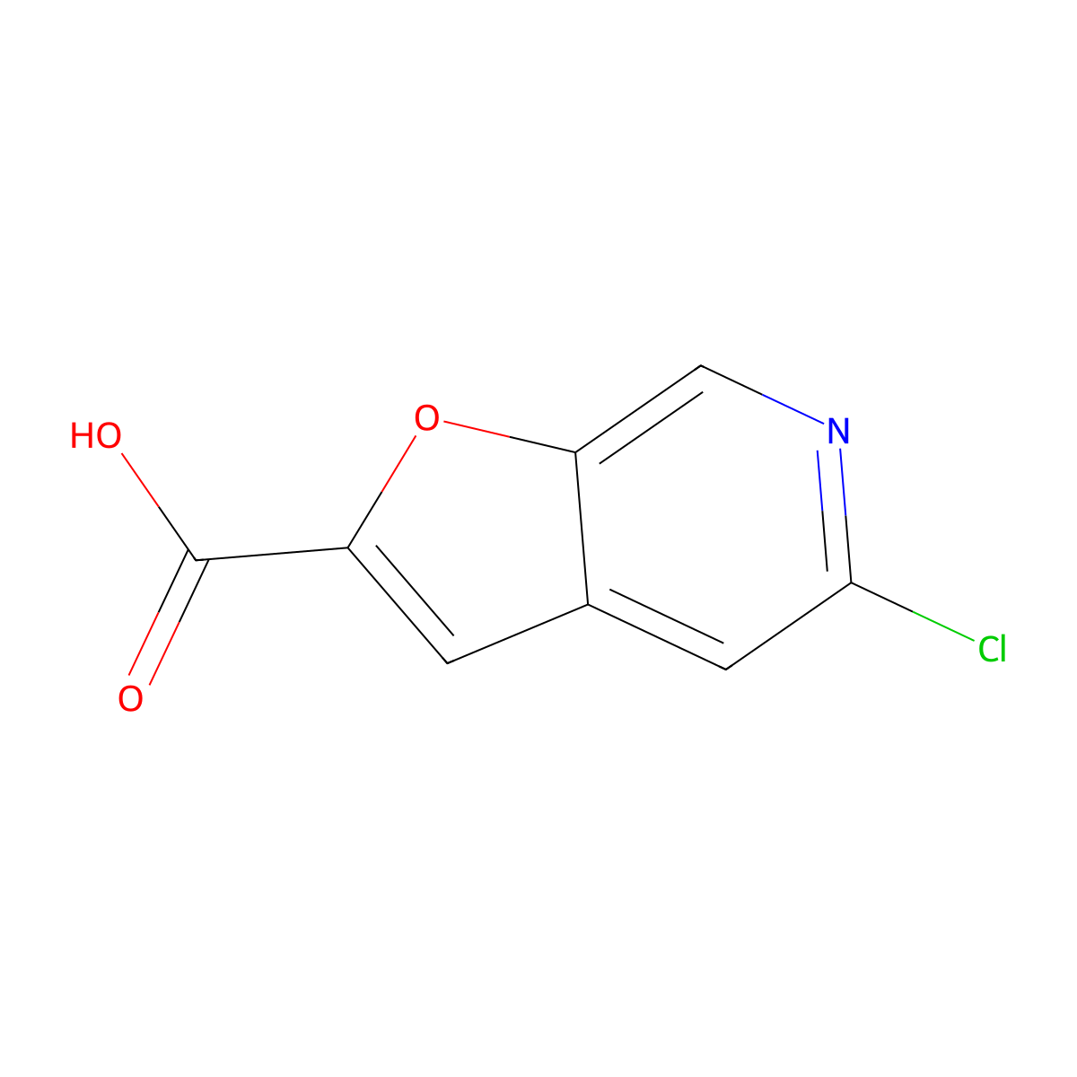 5-Chlorofuro[2,3-c]pyridine-2-carboxylic acid molecular structure, CAS 1454285-47-2