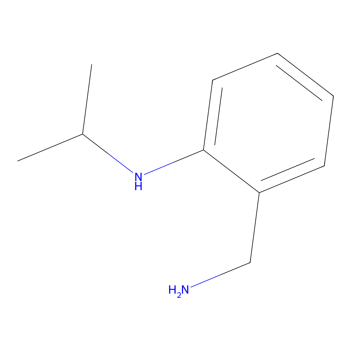 2-(aminomethyl)-N-(propan-2-yl)aniline molecular structure, CAS 145429-39-6
