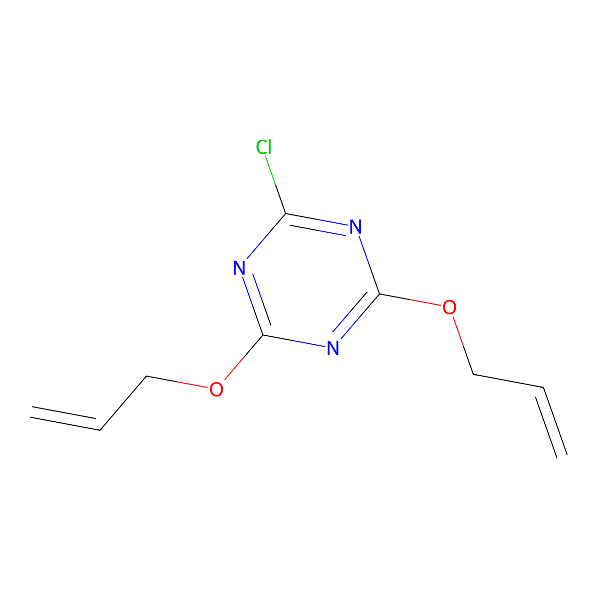 2,4-Bis(allyloxy)-6-chloro-1,3,5-triazine molecular structure, CAS 14543-31-8