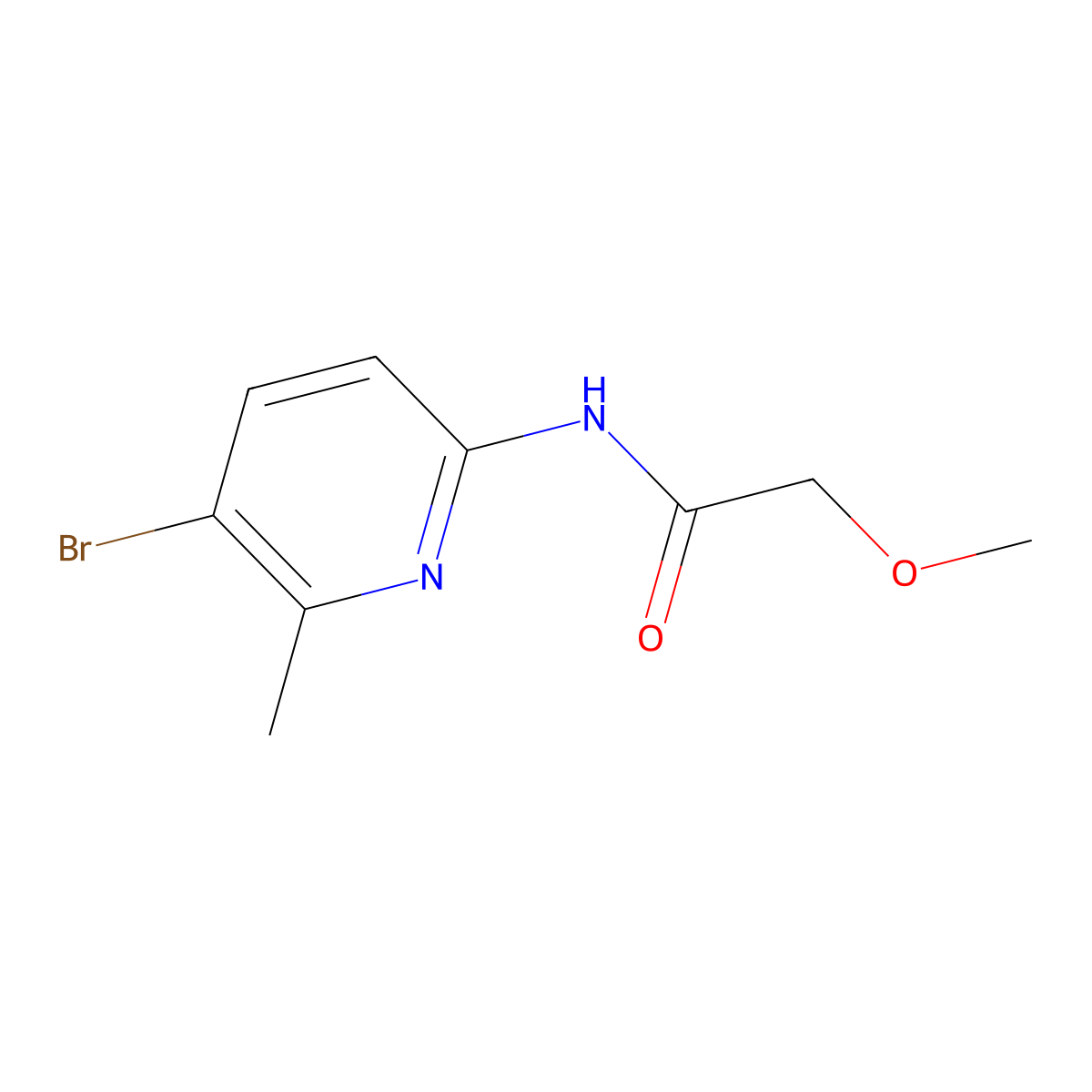 N-(5-bromo-6-methyl-2-pyridinyl)-2-methoxyacetamide molecular structure, CAS 1454301-55-3