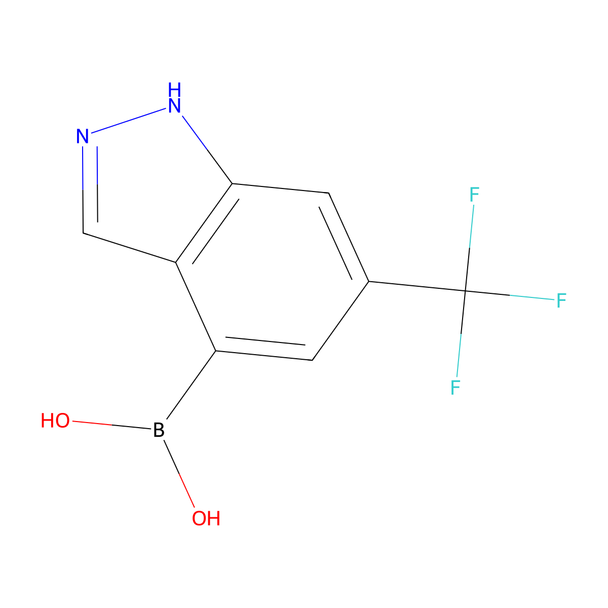 [6-(Trifluoromethyl)-1H-indazol-4-yl]boronic acid molecular structure, CAS 1454301-73-5