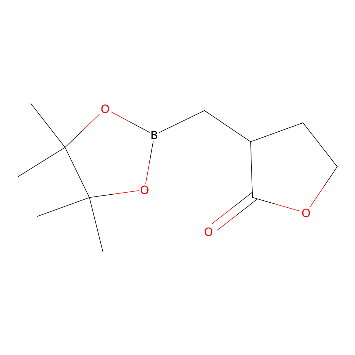 3-((4,4,5,5-Tetramethyl-1,3,2-dioxaborolan-2-yl)methyl)oxolan-2-one molecular structure, CAS 1454308-53-2