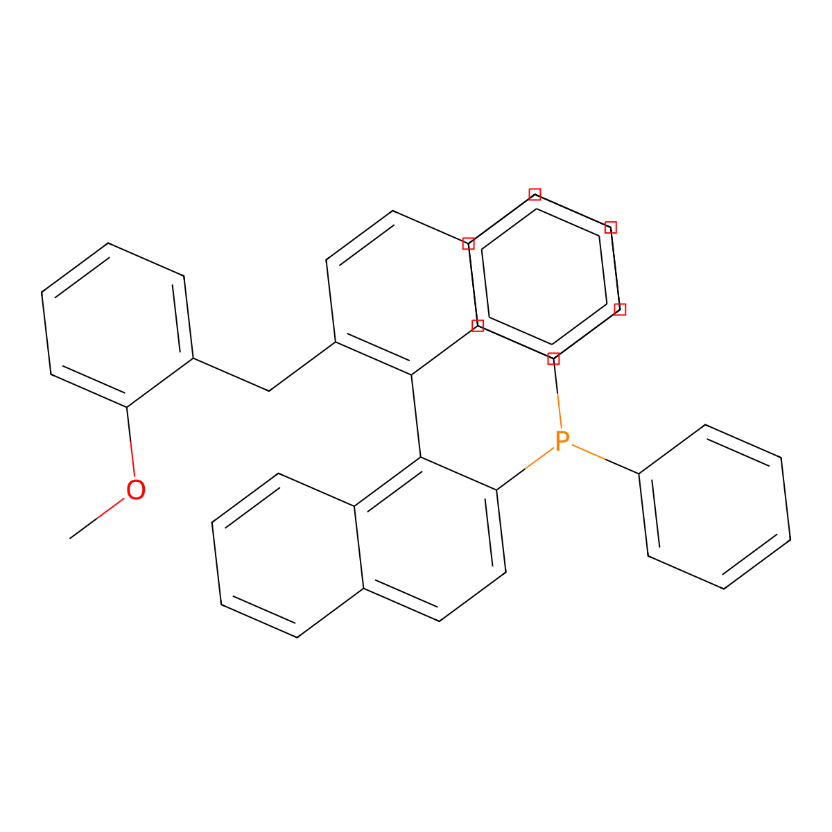 (S)-[2'-(2-Methoxybenzyl)-[1,1'-binaphthalen]-2-yl]diphenylphosphine molecular structure, CAS 1454319-48-2