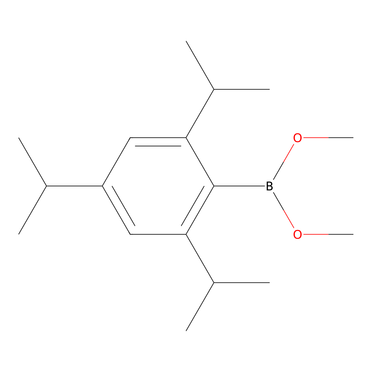 Dimethyl (2,4,6-triisopropylphenyl)boronate molecular structure, CAS 145434-22-6