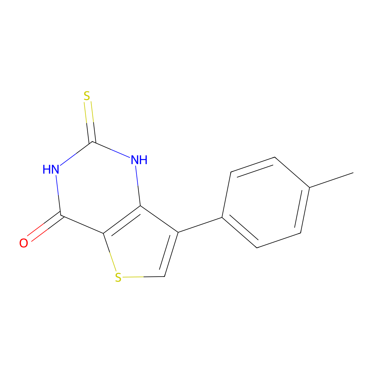 7-(4-methylphenyl)-2-thioxo-2,3-dihydrothieno[3,2-d]pyrimidin-4(1H)-one molecular structure, CAS 1454371-04-0
