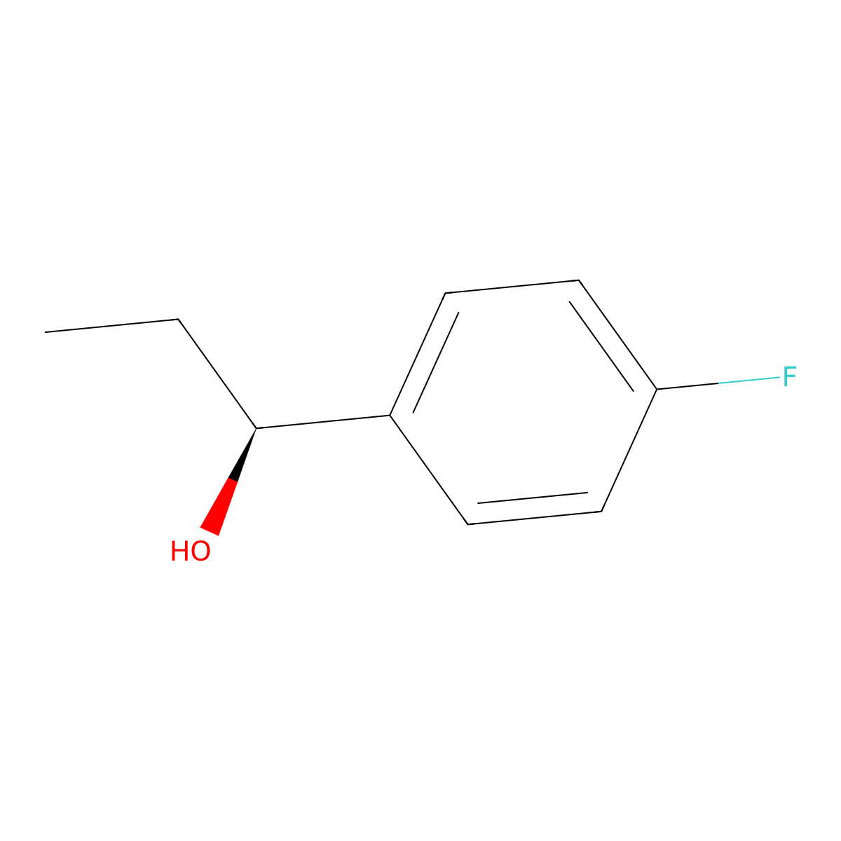 (1S)-1-(4-fluorophenyl)propan-1-ol molecular structure, CAS 145438-93-3
