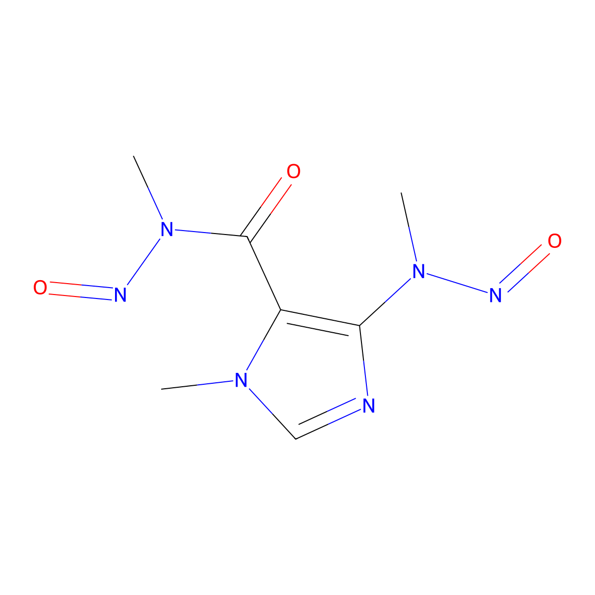 Dinitrosocaffeidine molecular structure, CAS 145438-97-7