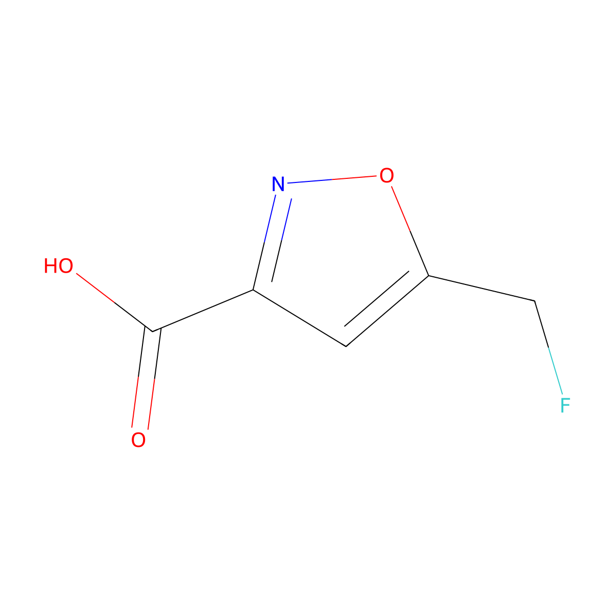 5-(Fluoromethyl)-1,2-oxazole-3-carboxylic acid molecular structure, CAS 145441-16-3