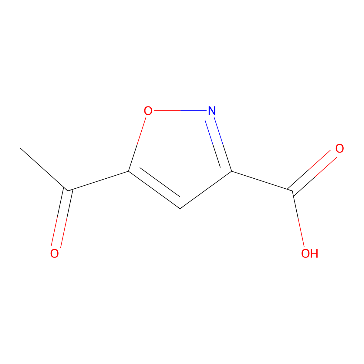5-Acetyl-1,2-oxazole-3-carboxylic acid molecular structure, CAS 145441-17-4