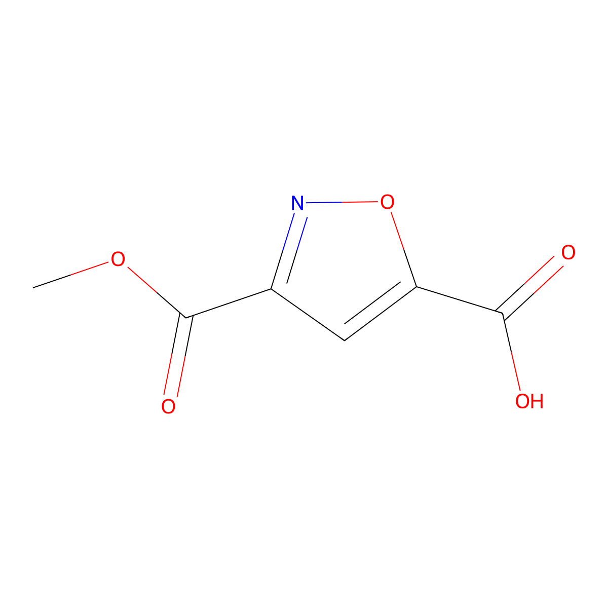 3-(Methoxycarbonyl)-1,2-oxazole-5-carboxylic acid molecular structure, CAS 145441-18-5