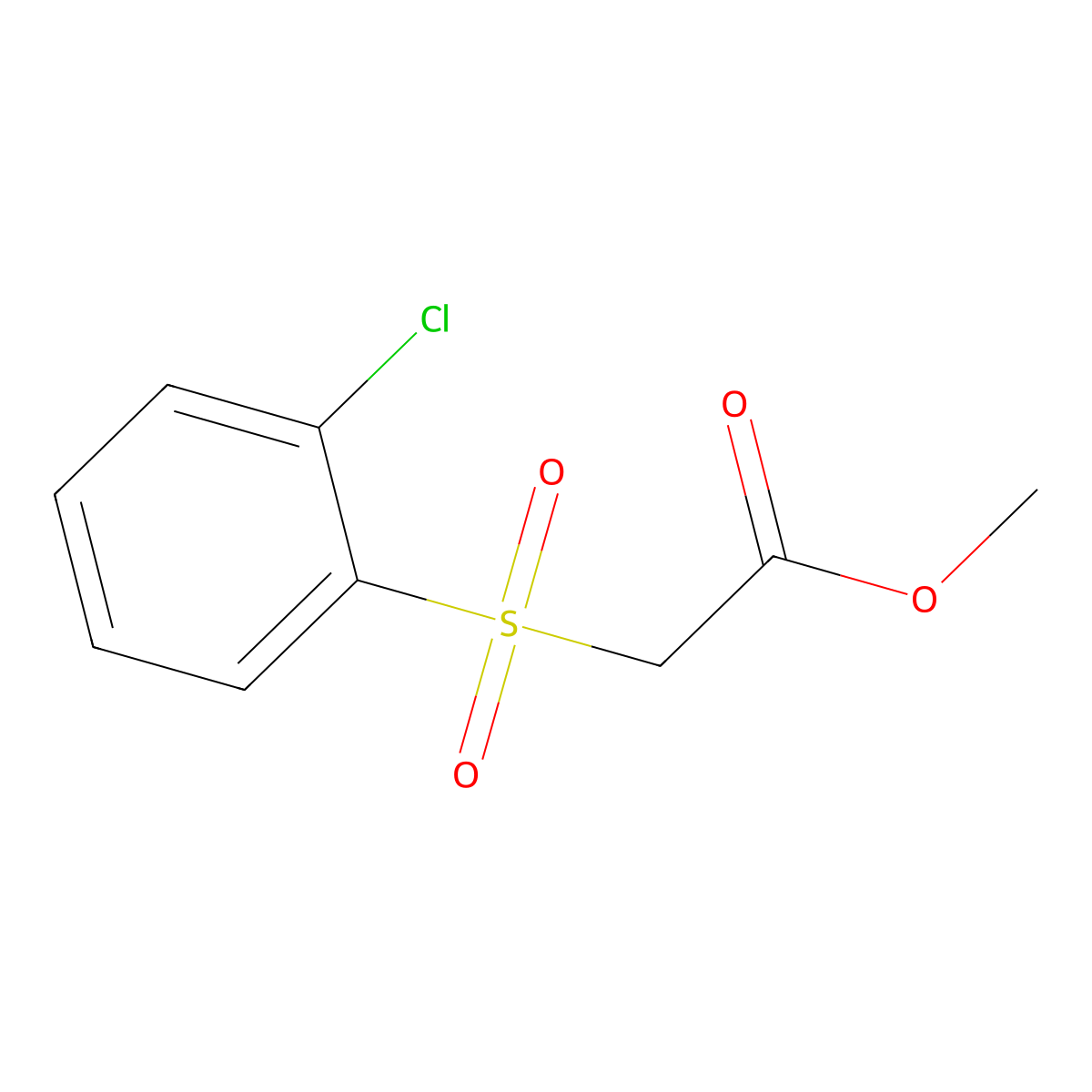 Methyl [(2-chlorophenyl)sulfonyl]acetate molecular structure, CAS 145449-37-2