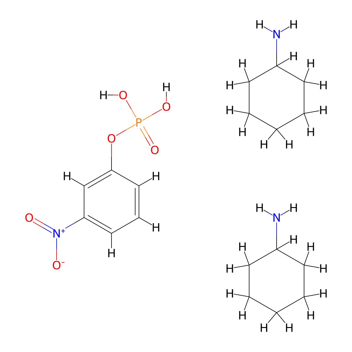 Bis(cyclohexylammonium) 4-nitrophosphate molecular structure, CAS 14545-82-5