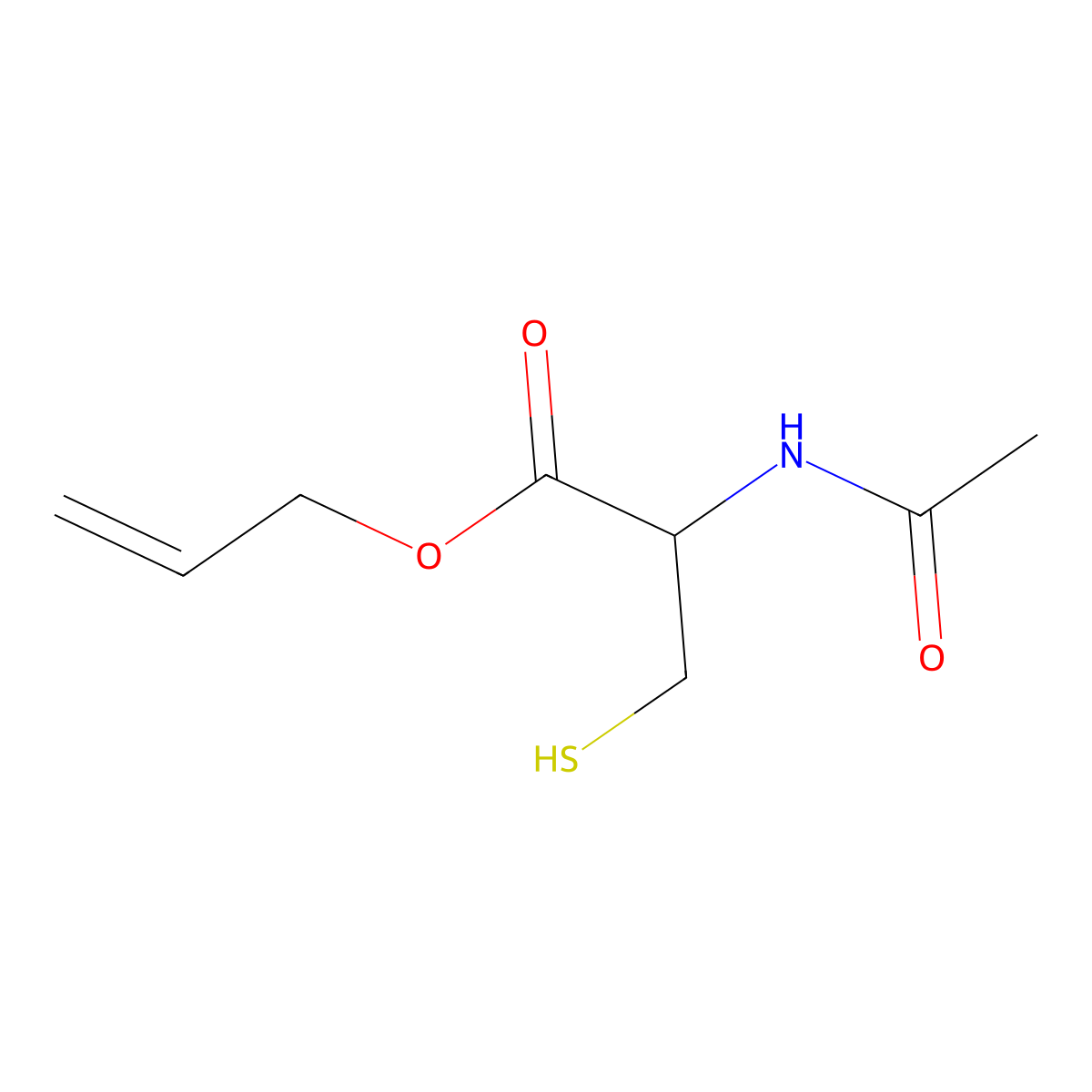 N-Acetyl-L-cysteine Allyl Ester molecular structure, CAS 145452-04-6