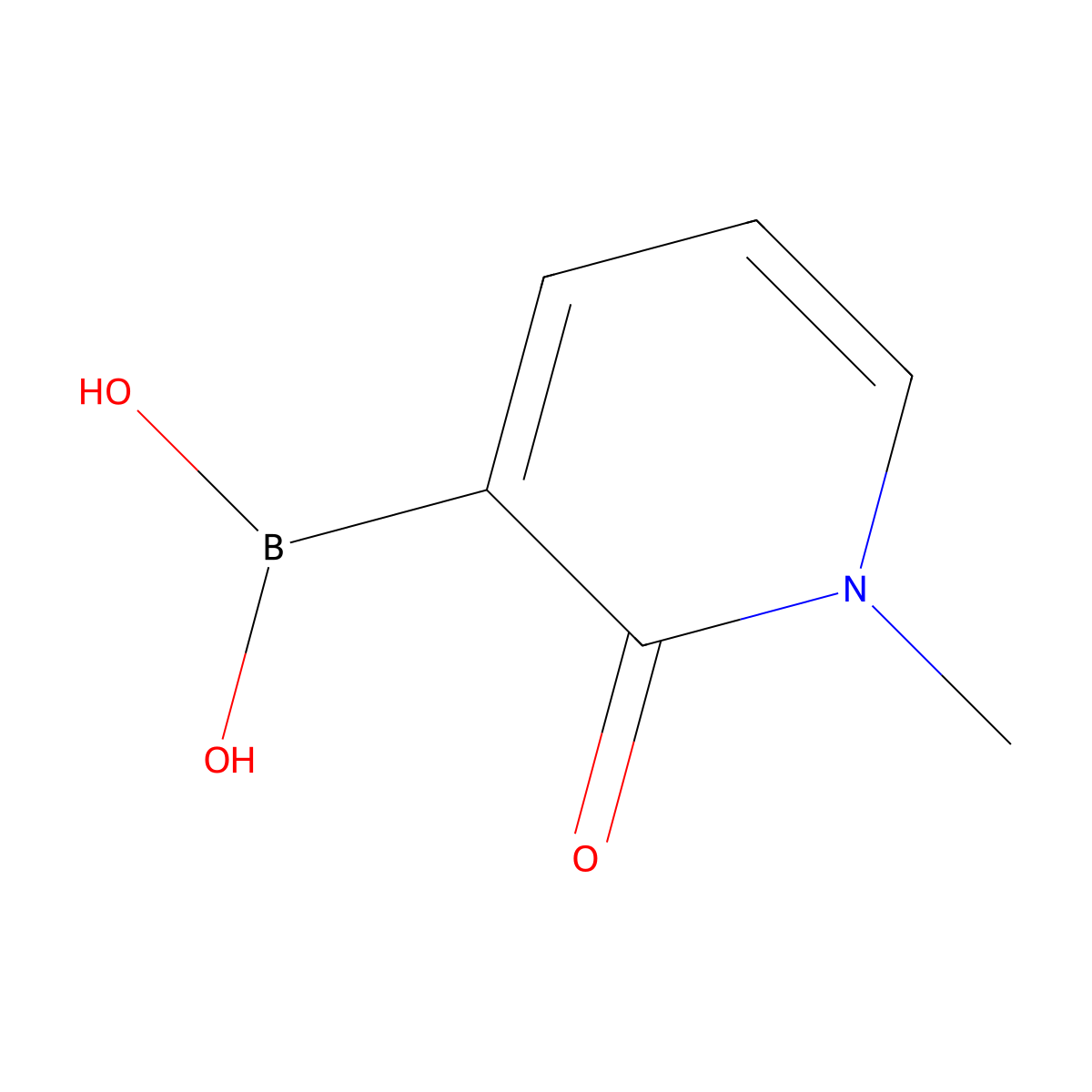 1-Methyl-2-oxopyridine-3-boronic acid molecular structure, CAS 1454558-46-3
