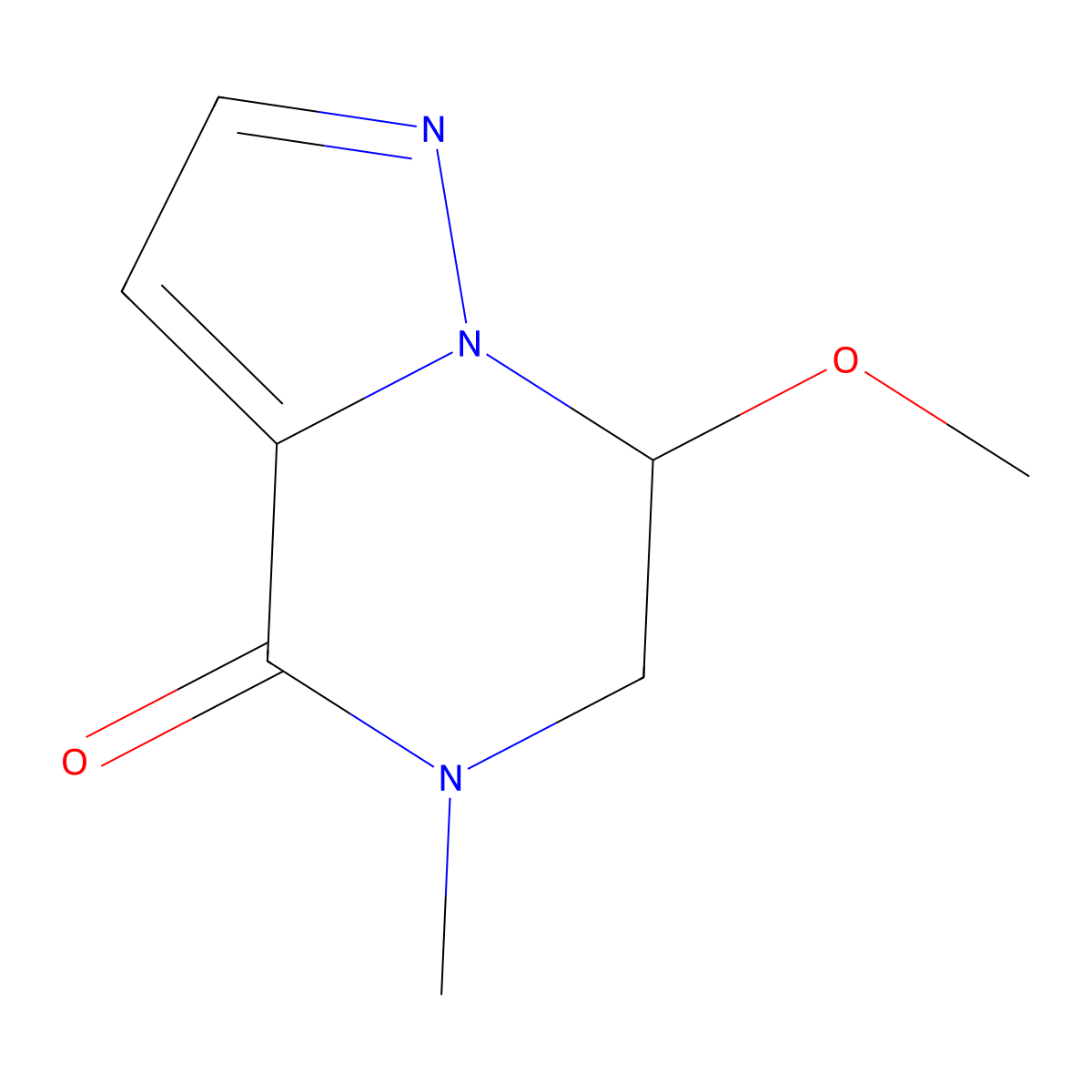 7-methoxy-5-methyl-4H,5H,6H,7H-pyrazolo[1,5-a]pyrazin-4-one molecular structure, CAS 1454587-66-6