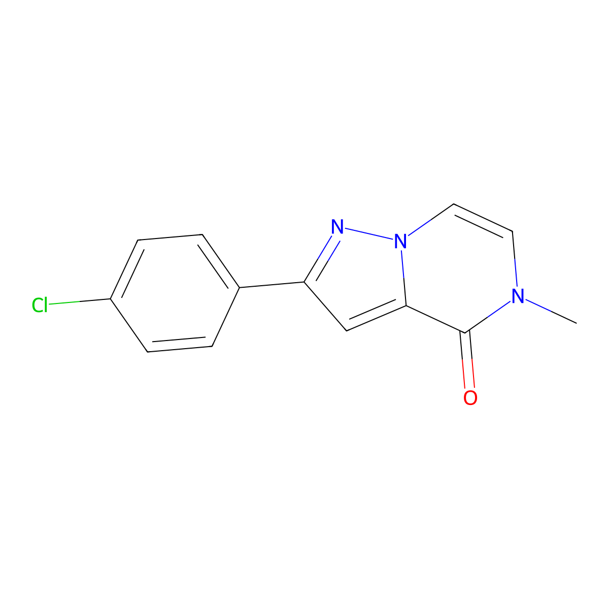 2-(4-chlorophenyl)-5-methylpyrazolo[1,5-a]pyrazin-4(5H)-one molecular structure, CAS 1454588-04-5