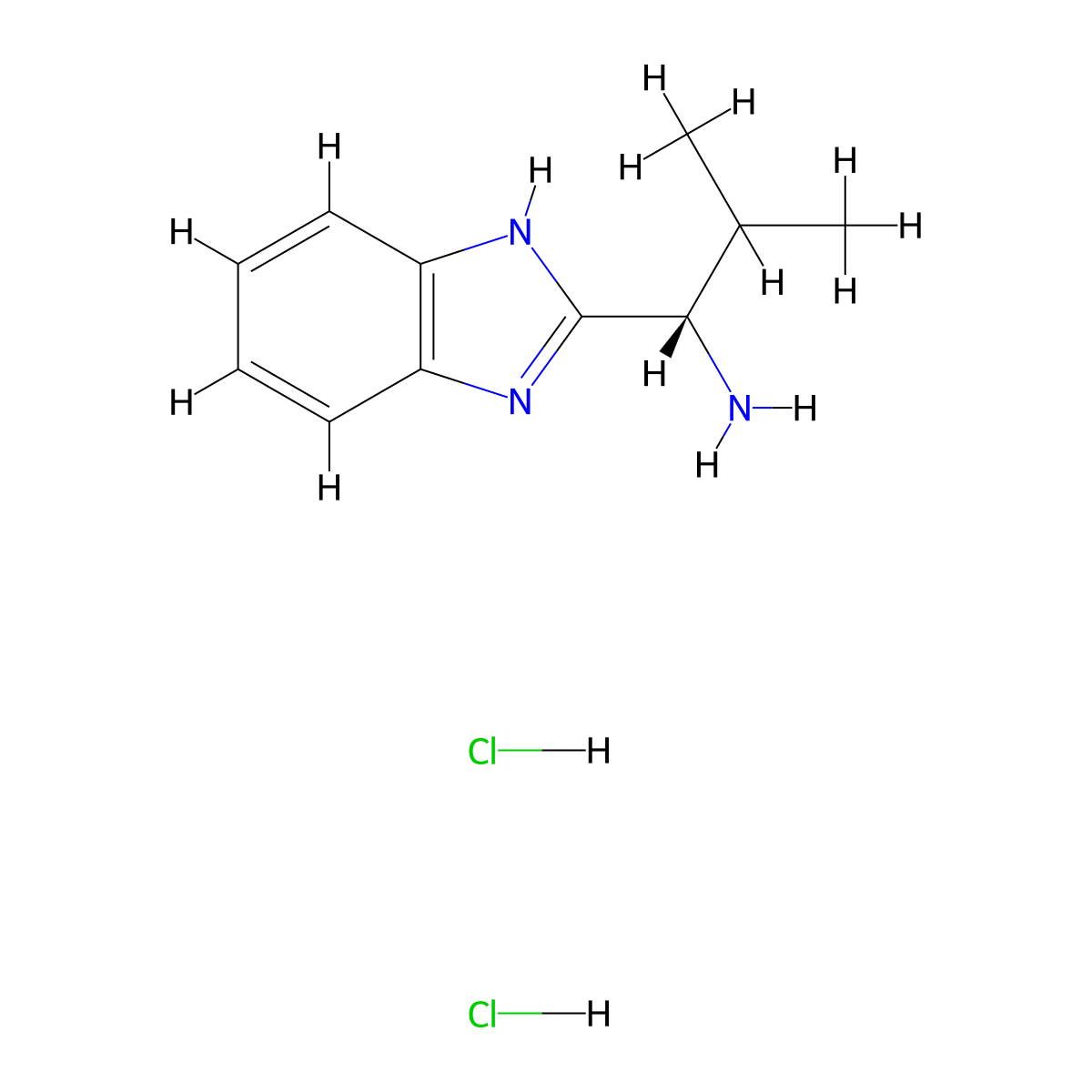 (S)-1-(1H-Benzo[d]imidazol-2-yl)-2-methylpropan-1-amine dihydrochloride molecular structure, CAS 1454618-24-6