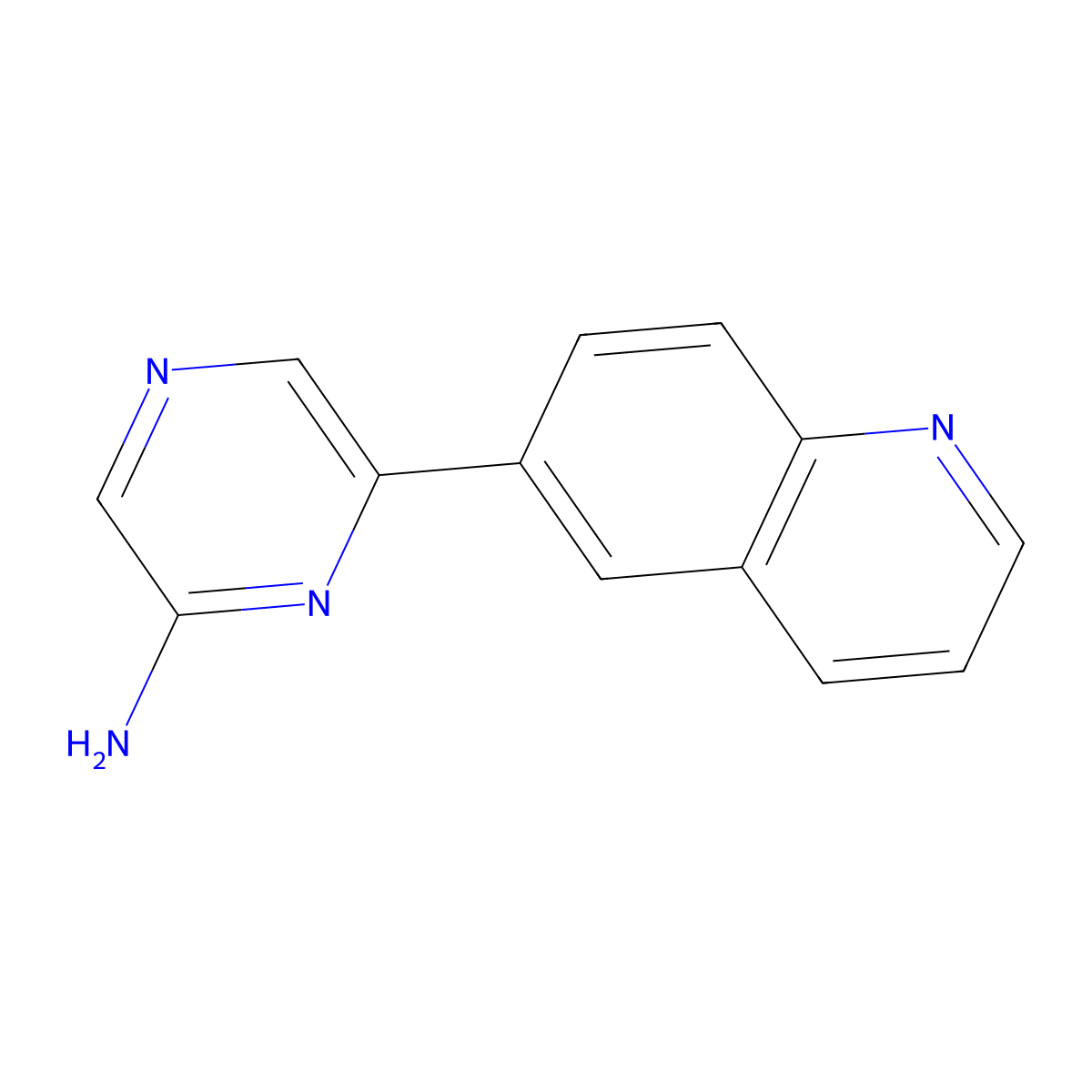 6-Quinolin-6-ylpyrazin-2-amine molecular structure, CAS 1454654-32-0