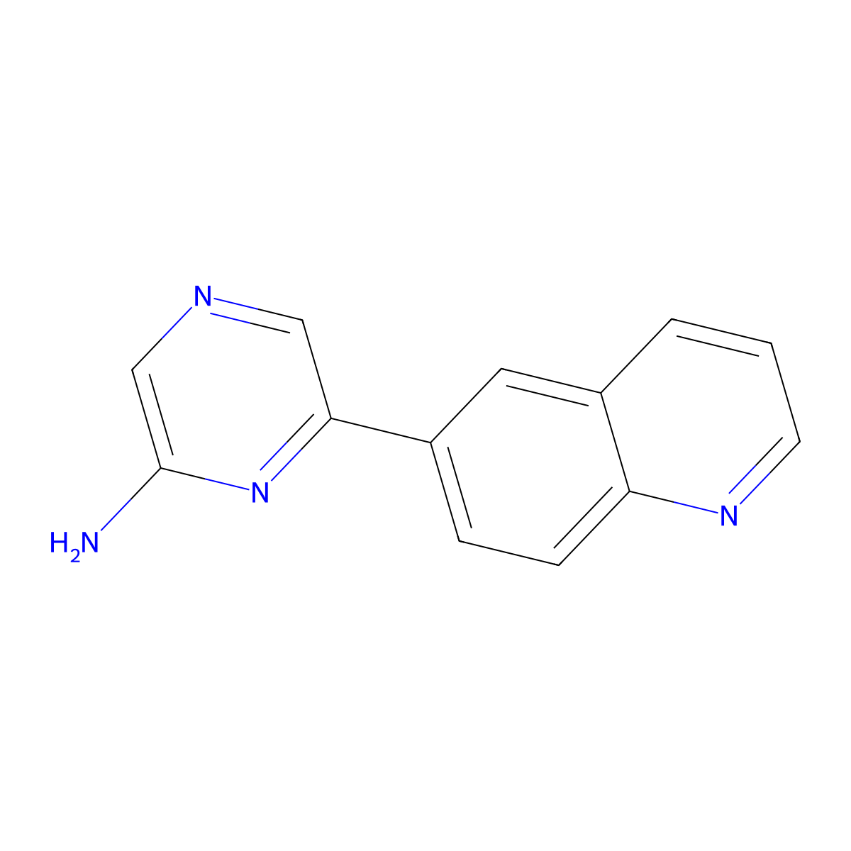 6-Quinolin-6-ylpyrazin-2-amine molecular structure, CAS 1454654-32-0