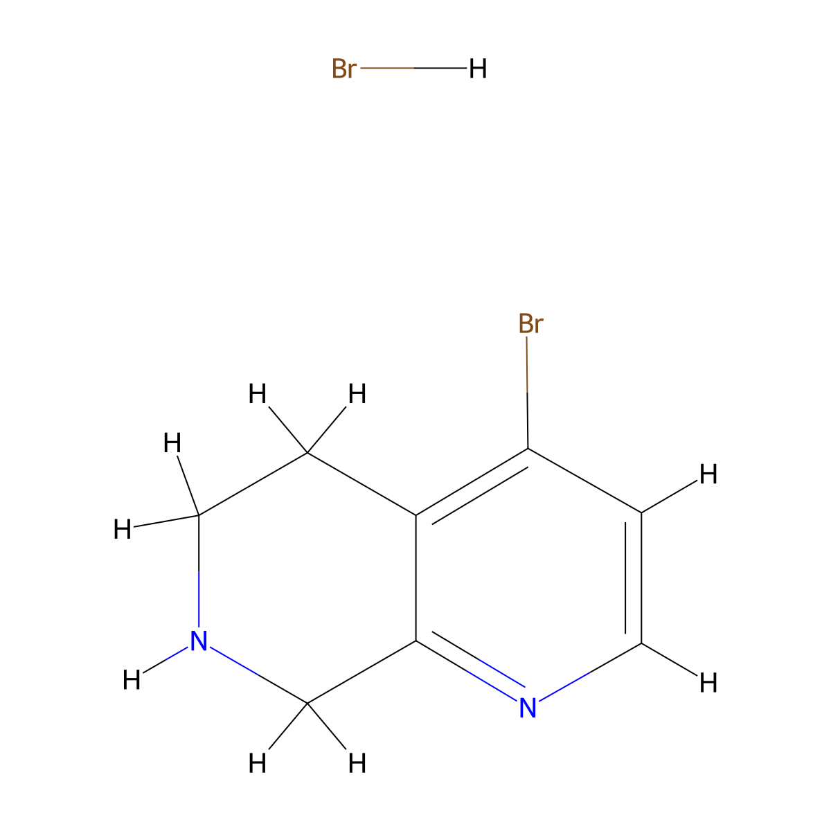 4-Bromo-5,6,7,8-tetrahydro-1,7-naphthyridine hydrobromide molecular structure, CAS 1454668-10-0
