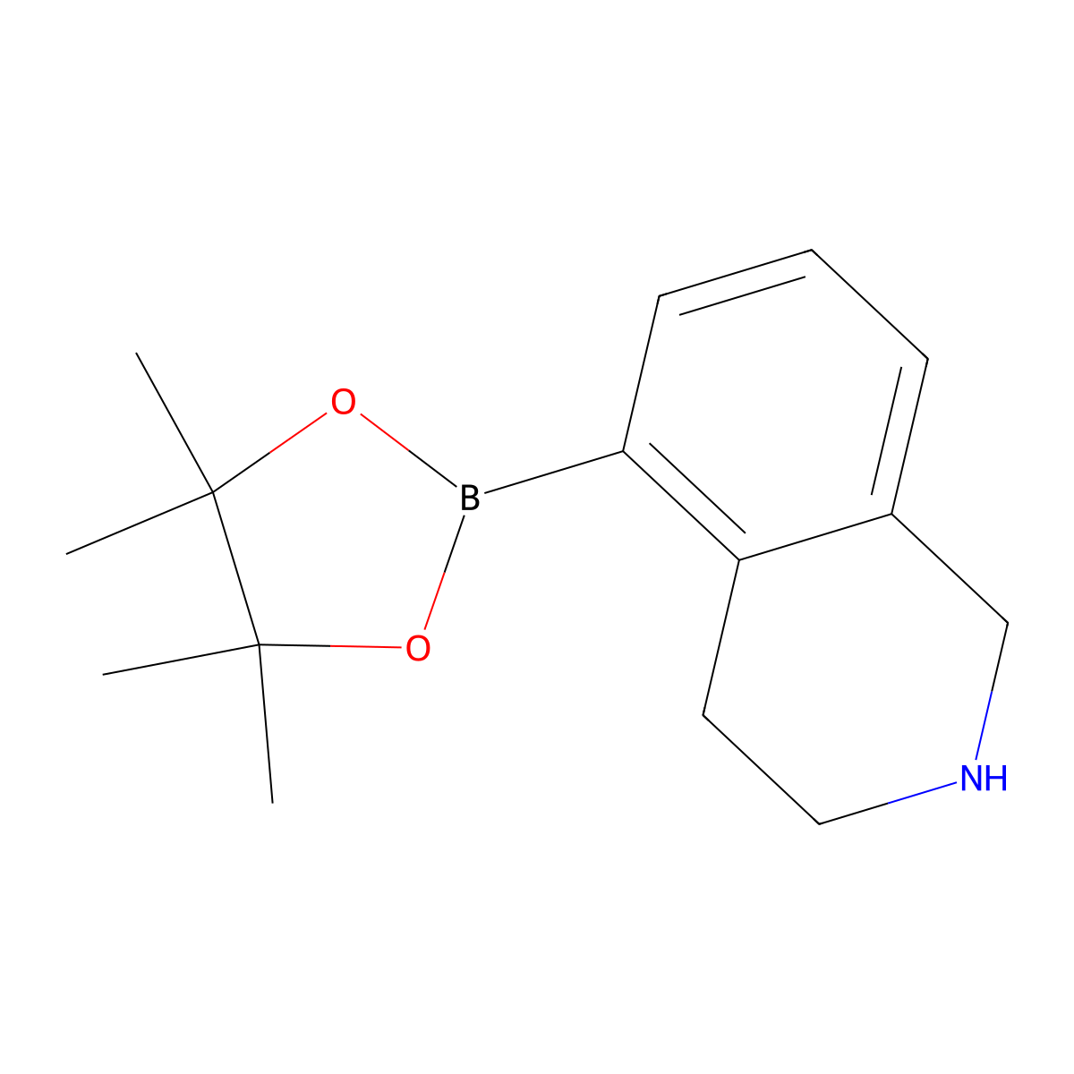5-(4,4,5,5-Tetramethyl-1,3,2-dioxaborolan-2-yl)-1,2,3,4-tetrahydroisoquinoline molecular structure, CAS 1454668-12-2