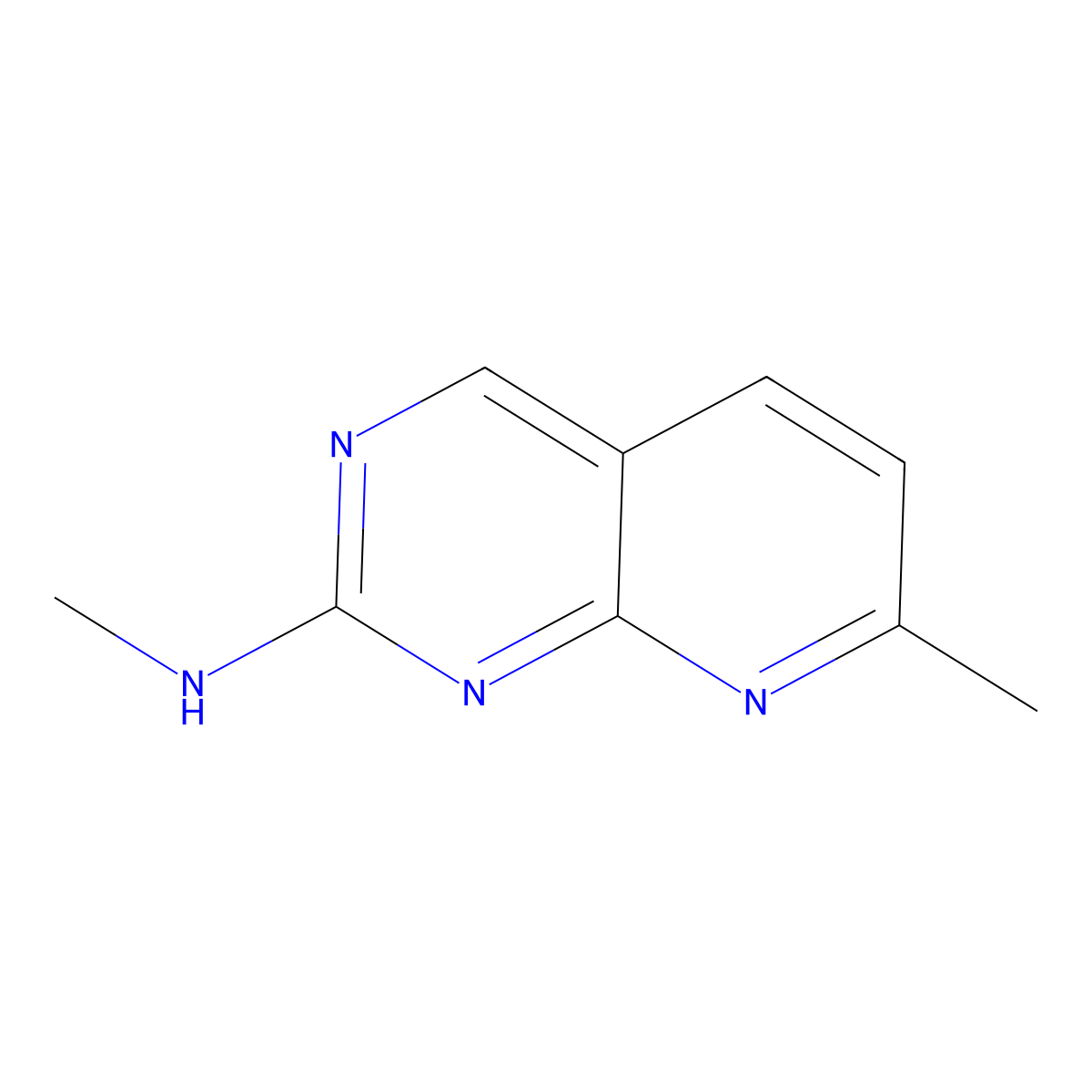 N,7-dimethylpyrido[2,3-d]pyrimidin-2-amine molecular structure, CAS 1454682-78-0