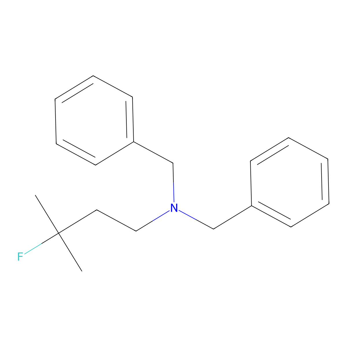 N,N-dibenzyl-3-fluoro-3-methylbutan-1-amine molecular structure, CAS 1454690-45-9