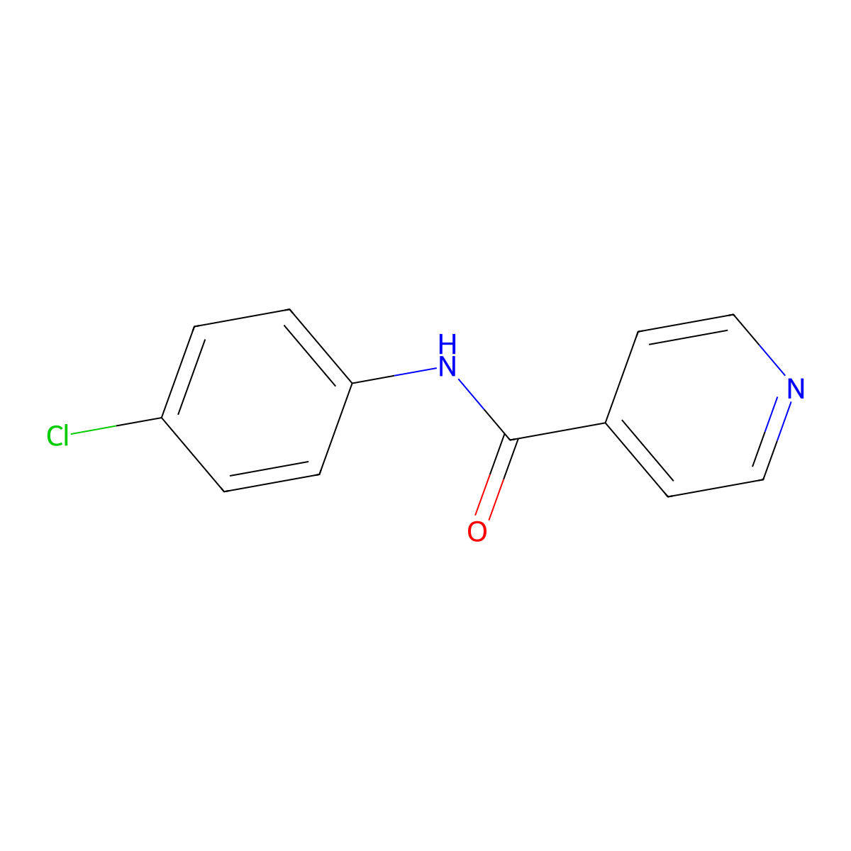 N-(4-Chlorophenyl)isonicotinamide molecular structure, CAS 14547-69-4